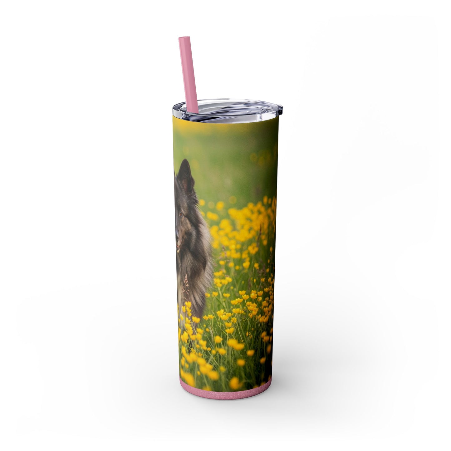 Belgian Sheepdog Tumbler with Straw, 20oz