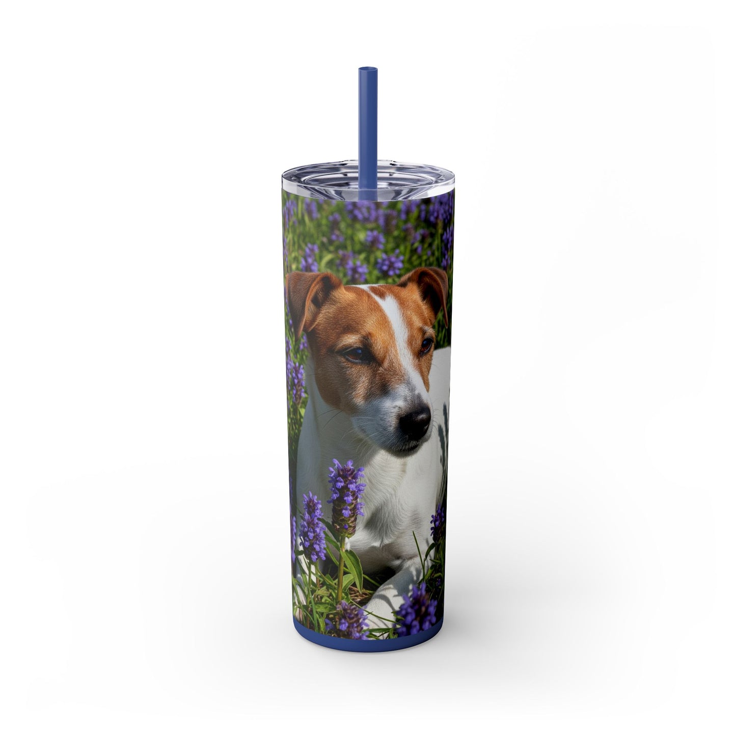 Jack Russell Terrier Tumbler with Straw, 20oz