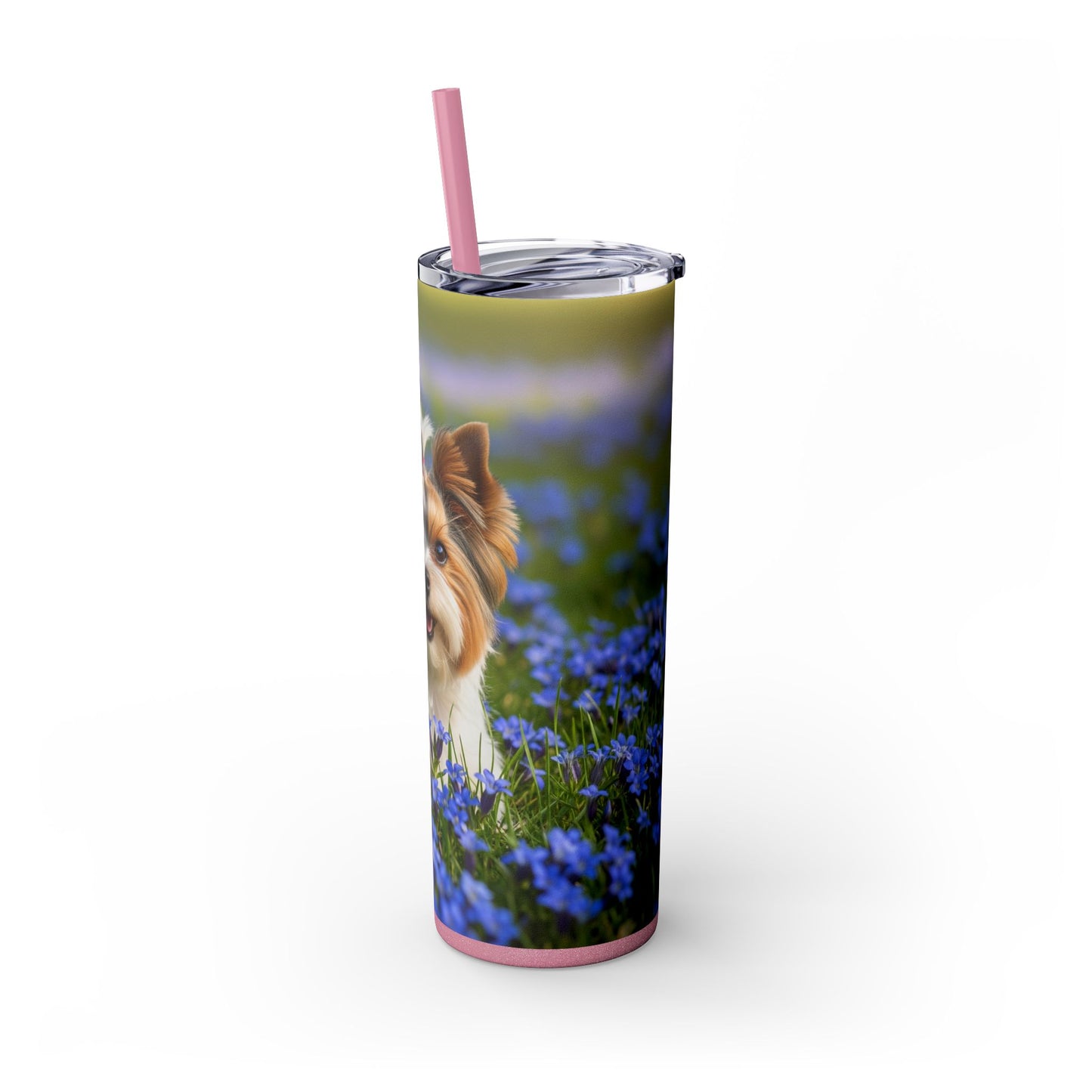 Biewer Terrier Tumbler with Straw, 20oz
