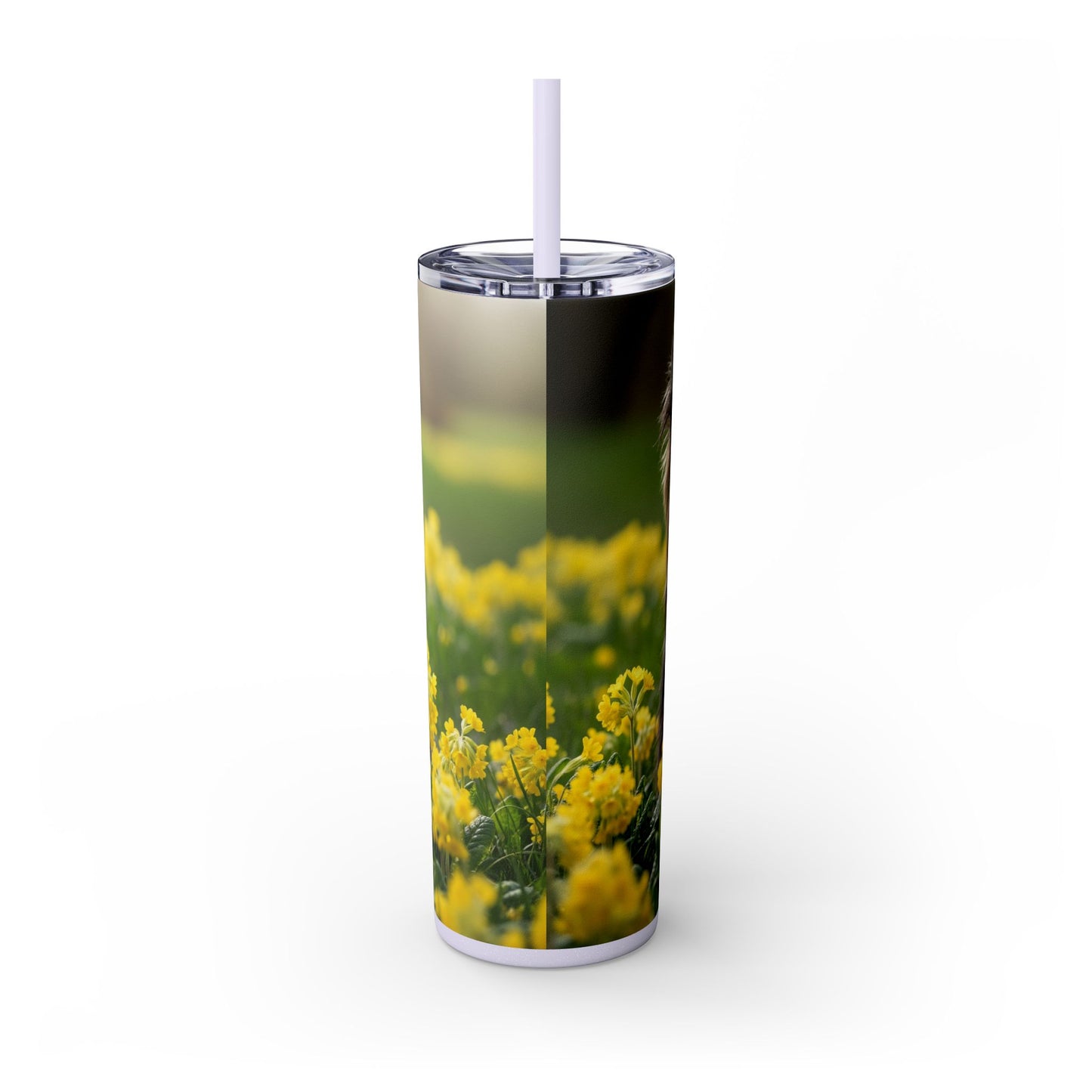 Skye Terrier Skinny Tumbler with Straw, 20oz