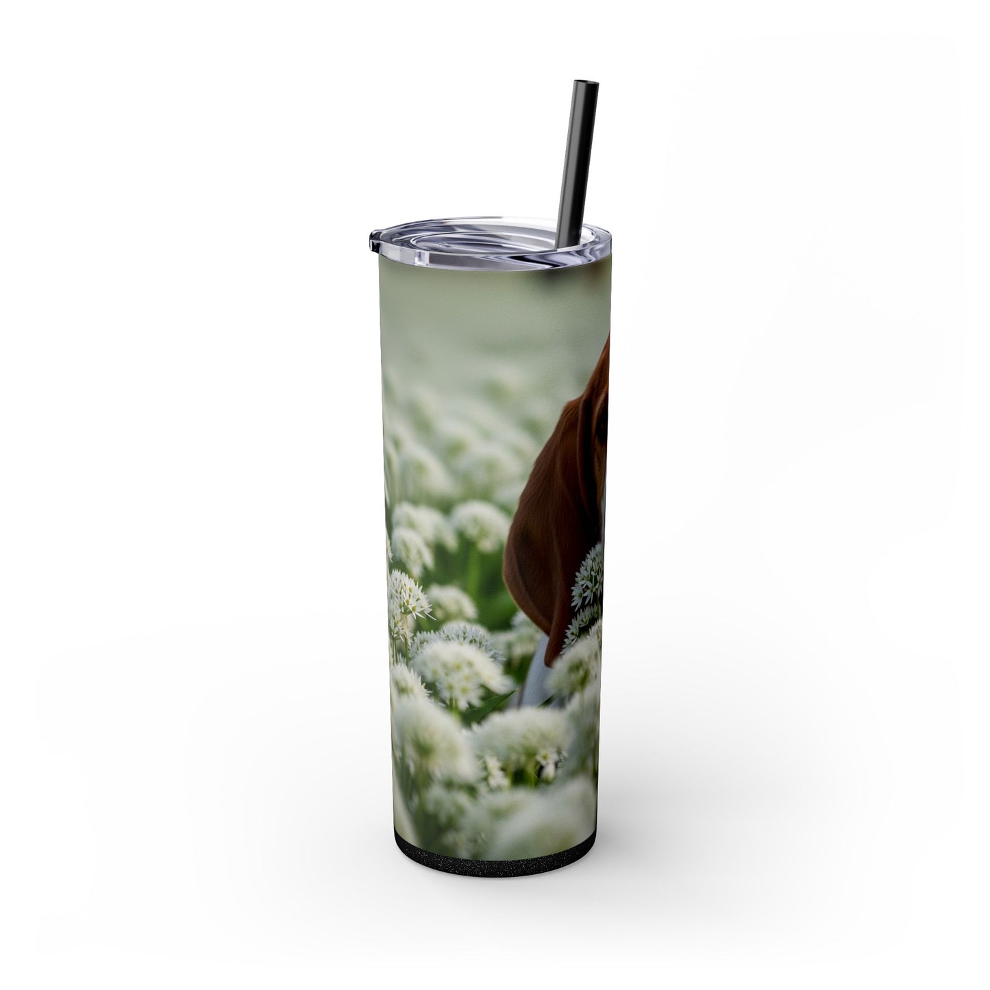 Petit Basset Griffon Vendeen Skinny Tumbler with Straw, 20oz
