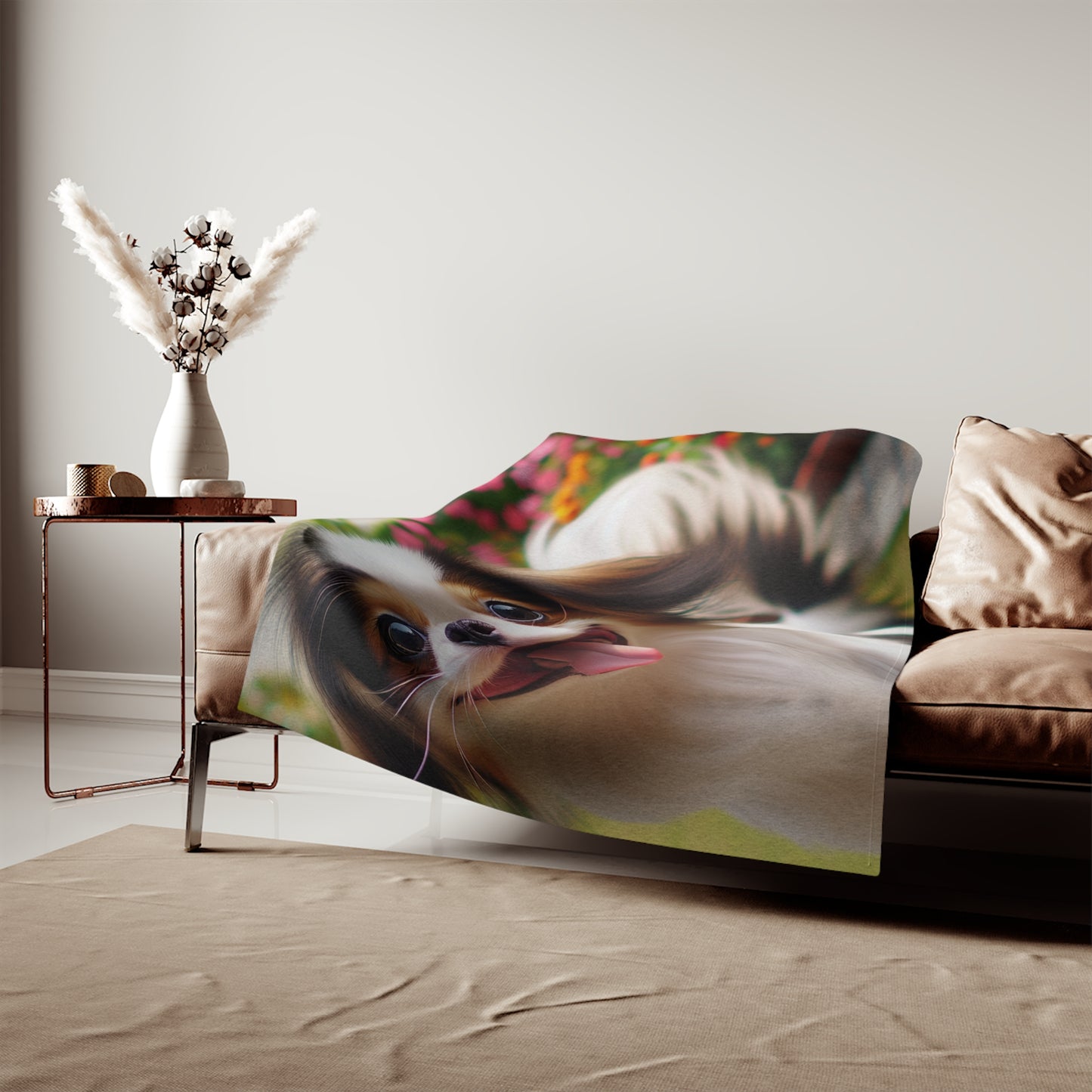 Japanese Chin Sweatshirt Blanket