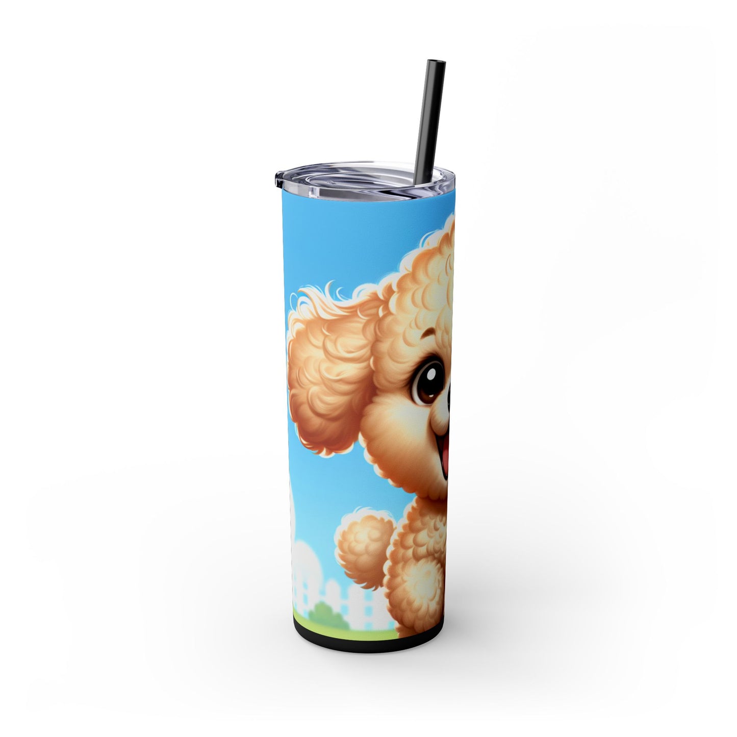 Miniature Poodle Tumbler with Straw, 20oz