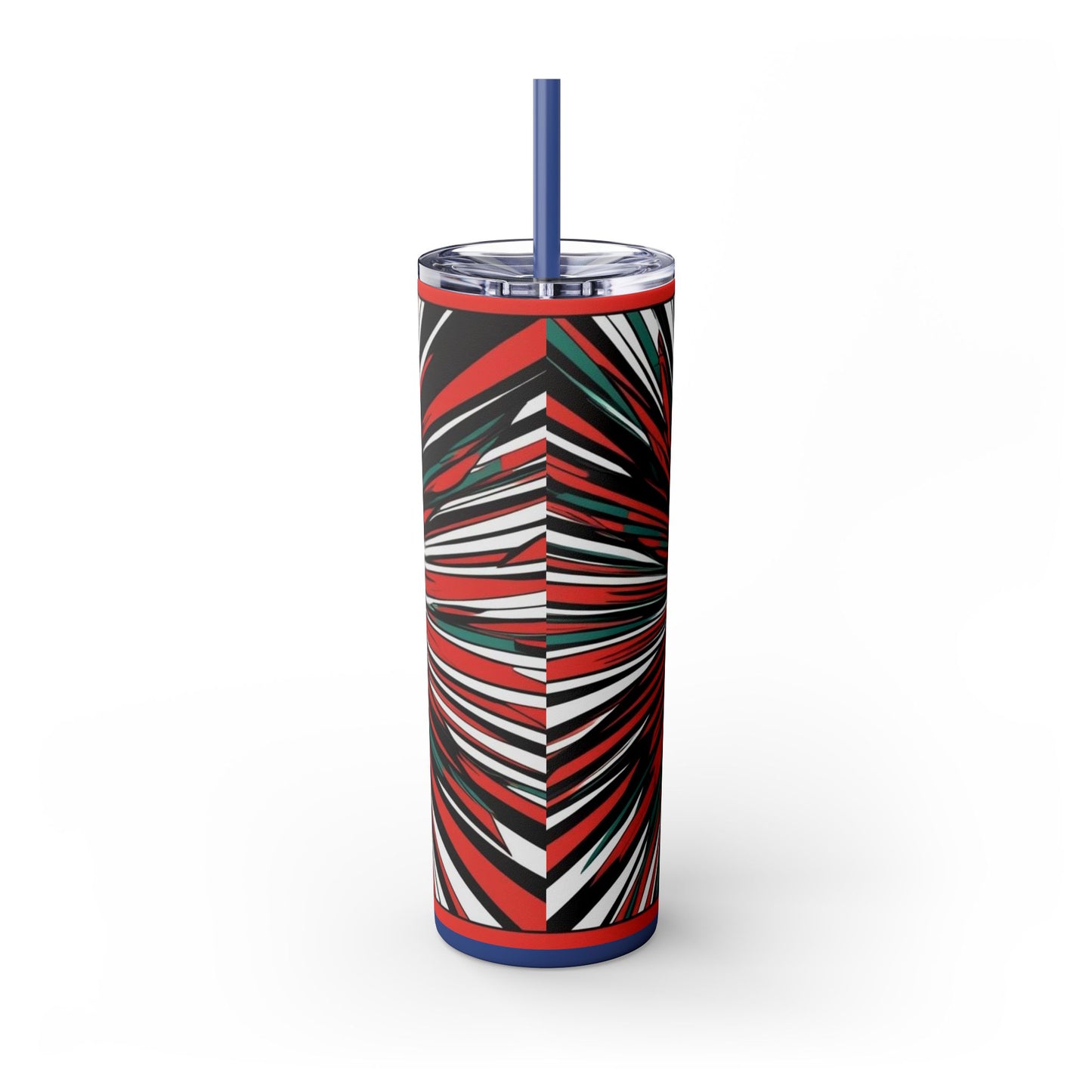 Optical Illusion Skinny Tumbler with Straw, 20oz
