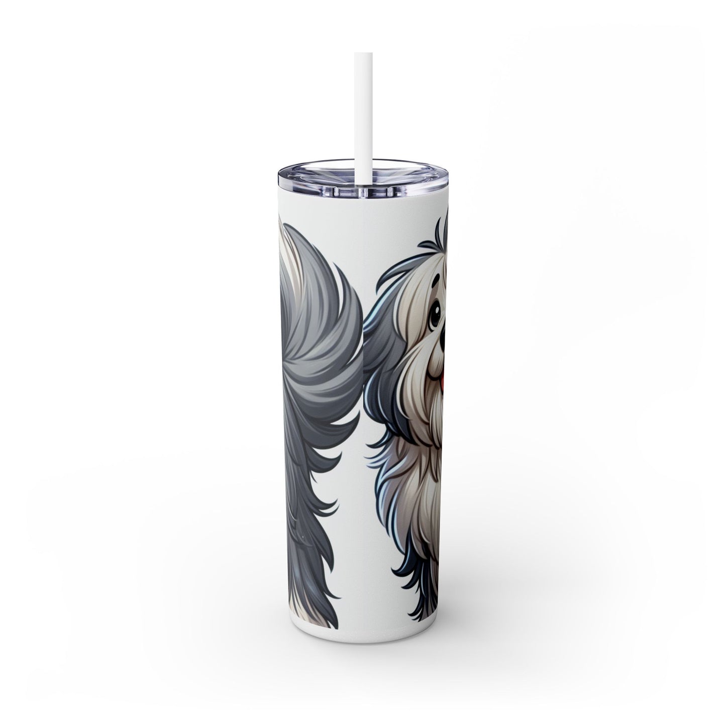 Old English Sheepdog Tumbler with Straw, 20oz