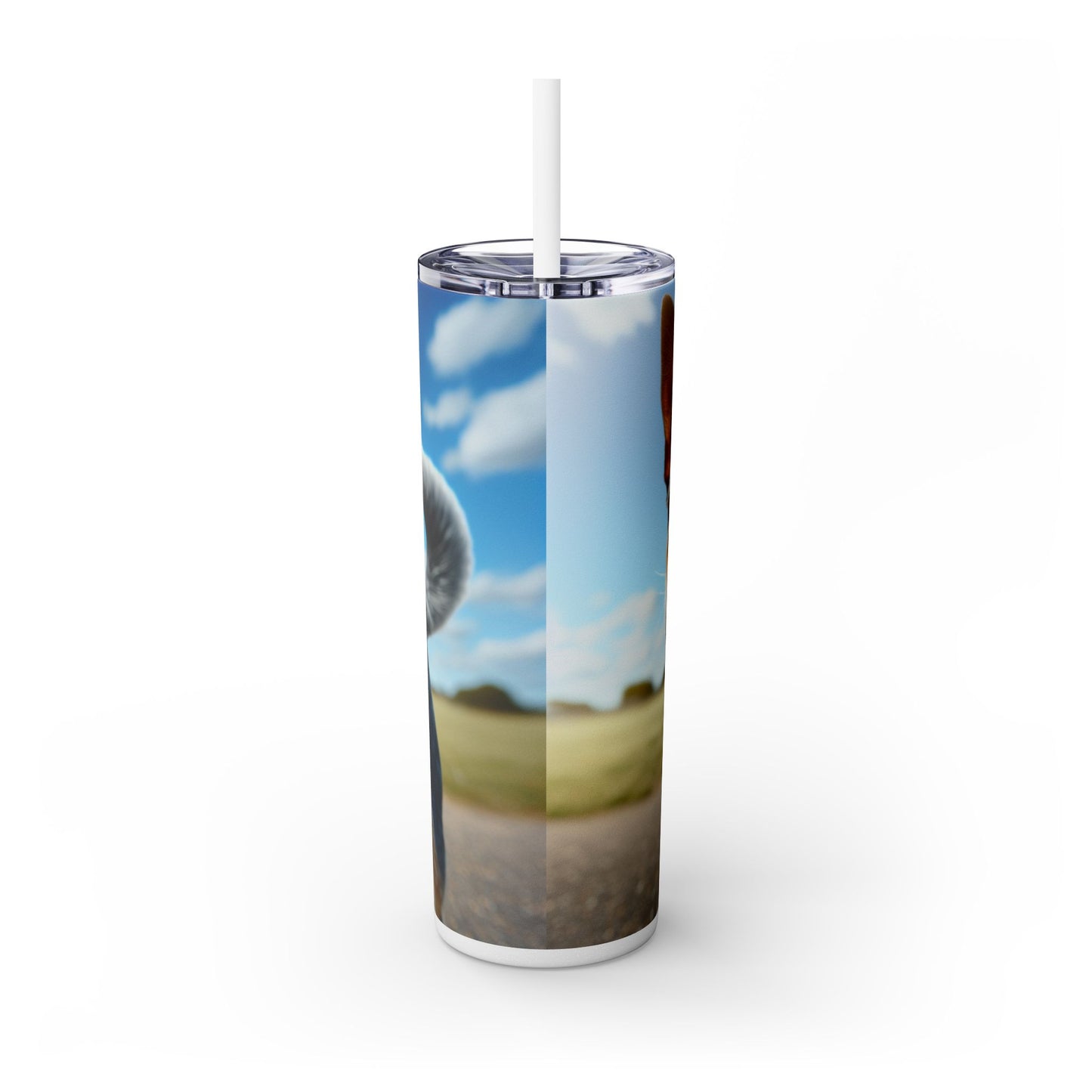 Australian Stumpy Tail Cattle Dog Tumbler with Straw, 20oz