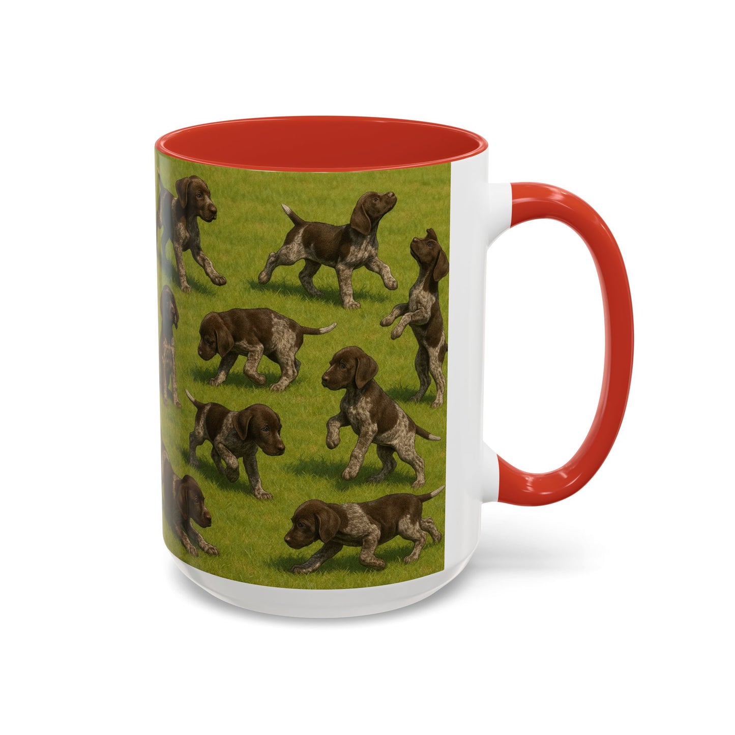 German Shorthaired Pointer puppies Accent Coffee Mug - Perfect Gift for Dog Lovers