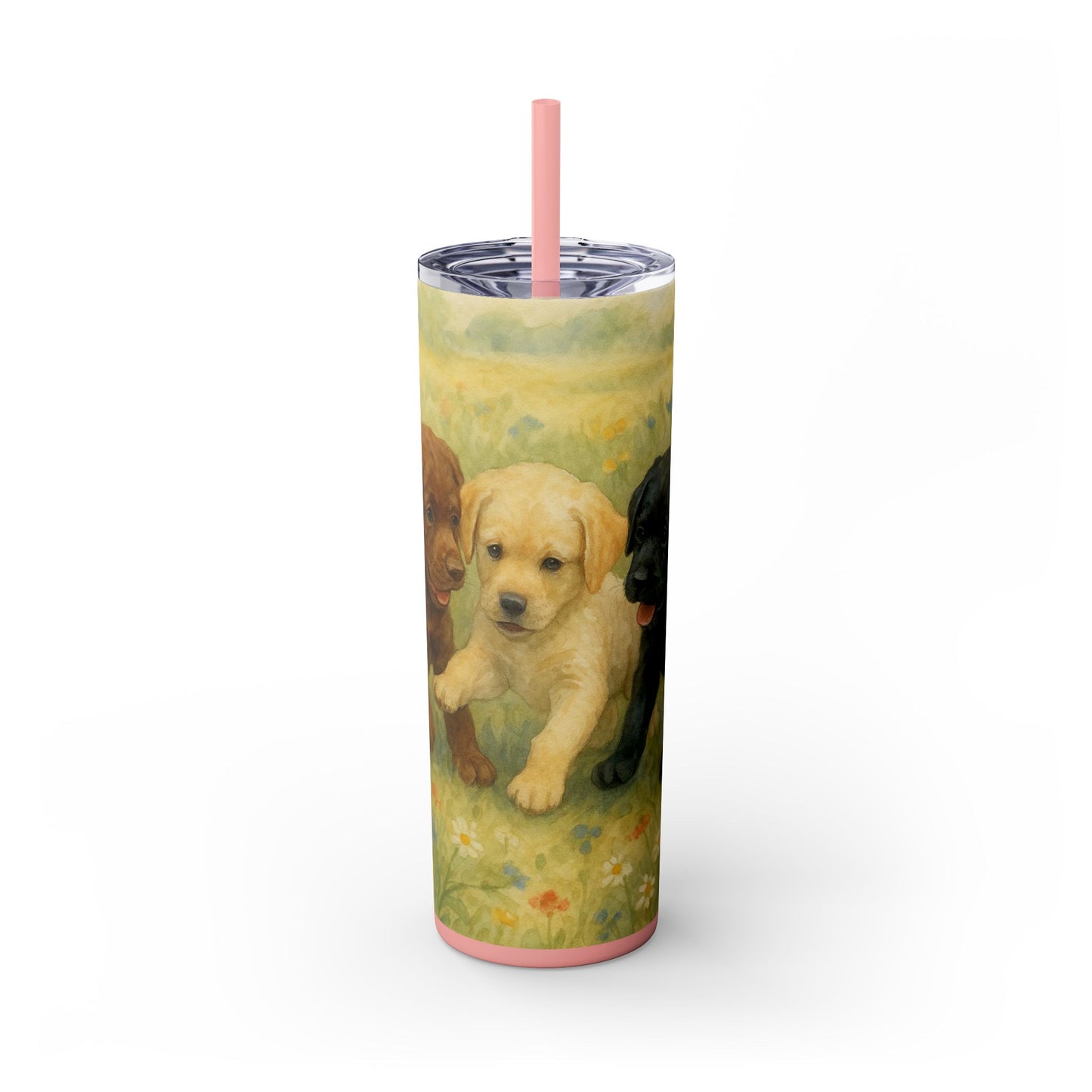 Labrador Retriever puppies Tumbler with Straw, 20oz