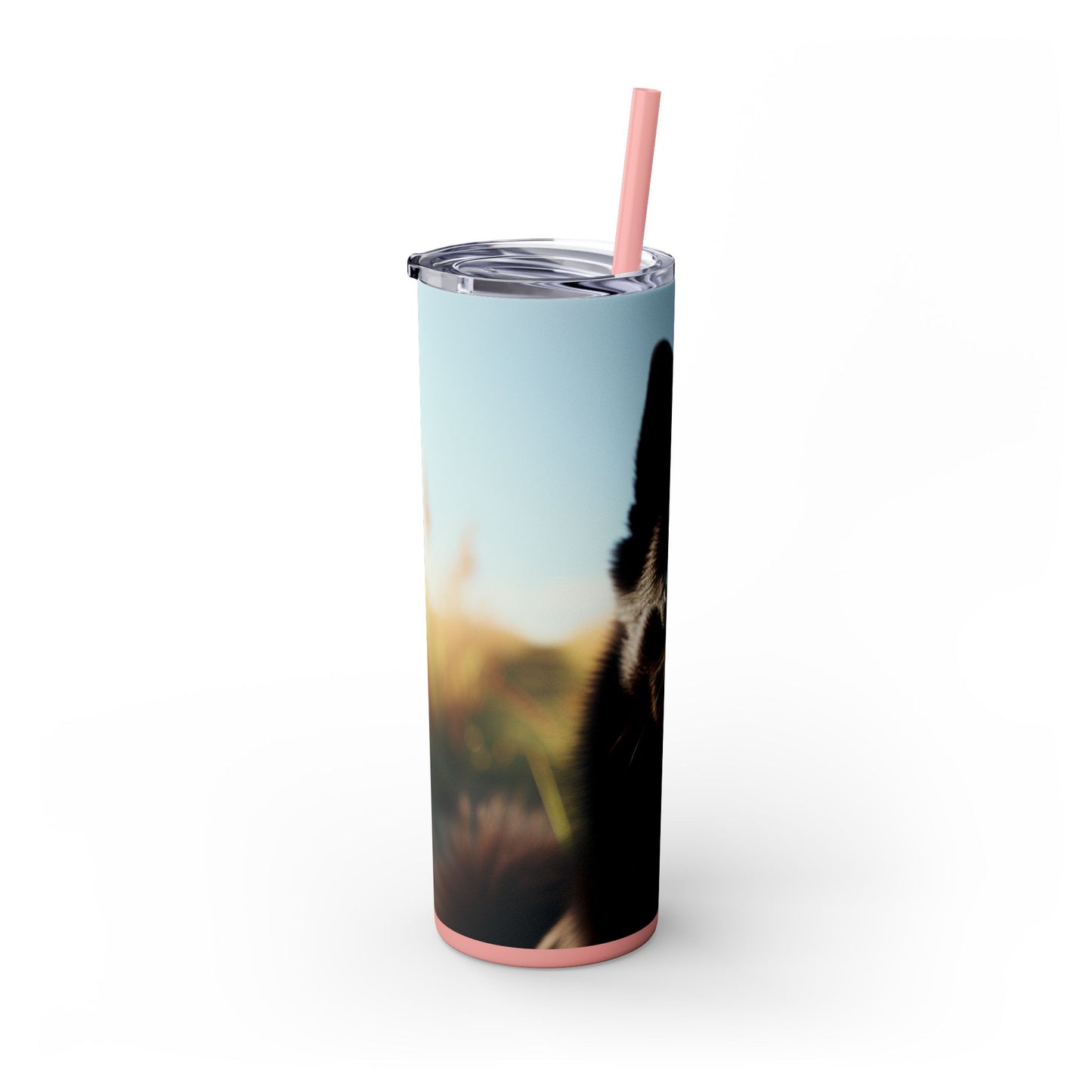 Schipperke Skinny Tumbler with Straw, 20oz