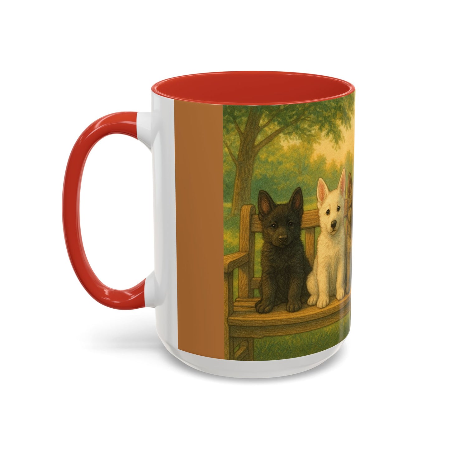 German Shepherd puppies Accent Coffee Mug - Perfect Gift for Dog Lovers