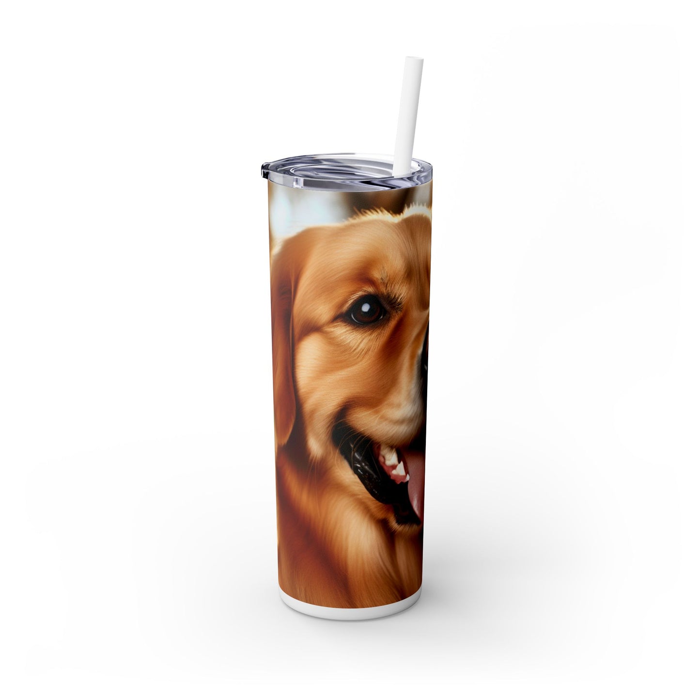 Golden Retriever Tumbler with Straw, 20oz