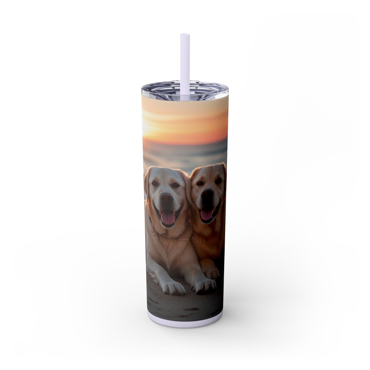 Labrador Retriever Love Skinny Tumbler with Straw, 20oz