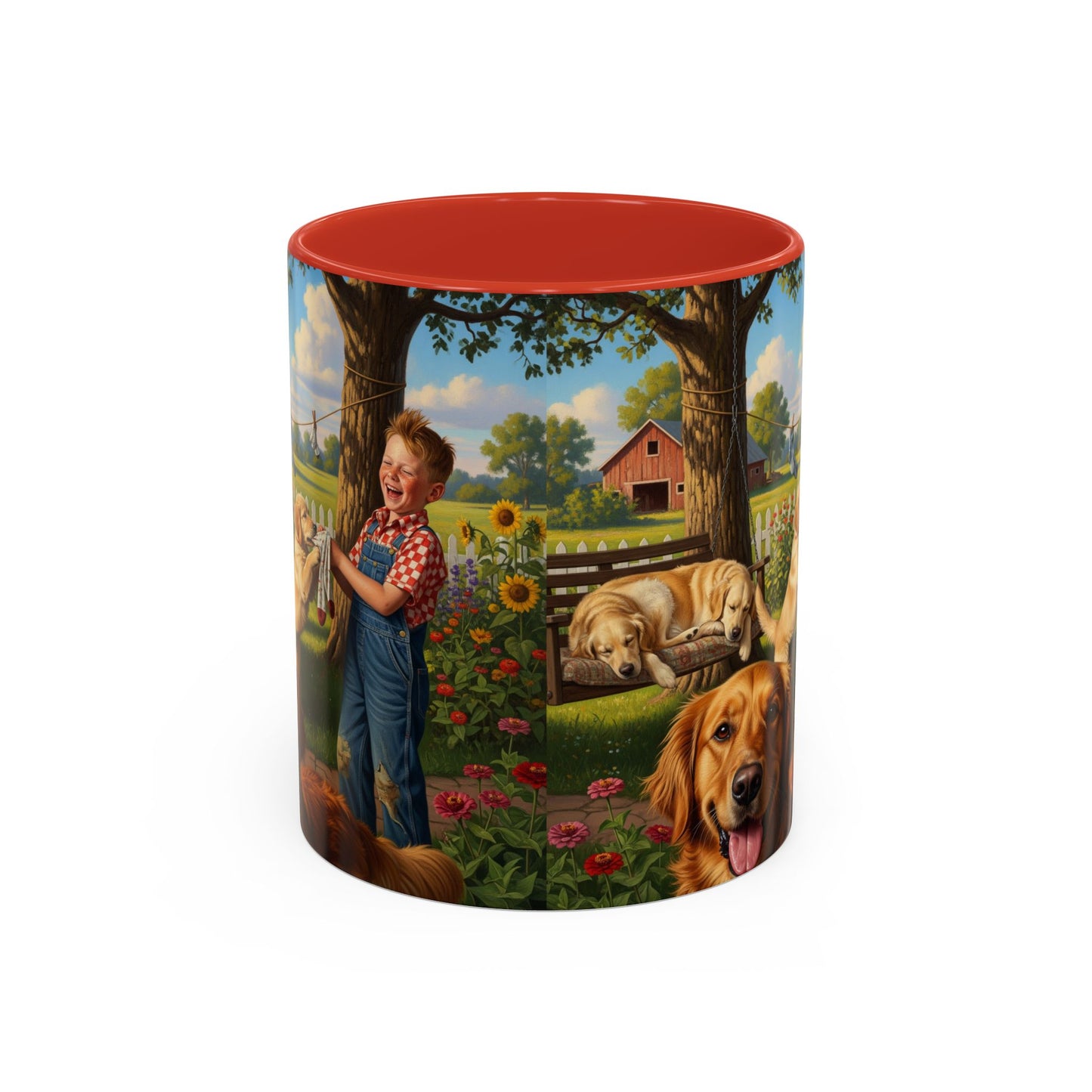 Golden Retriever Accent Coffee Mug - Perfect Gift for Dog Lovers