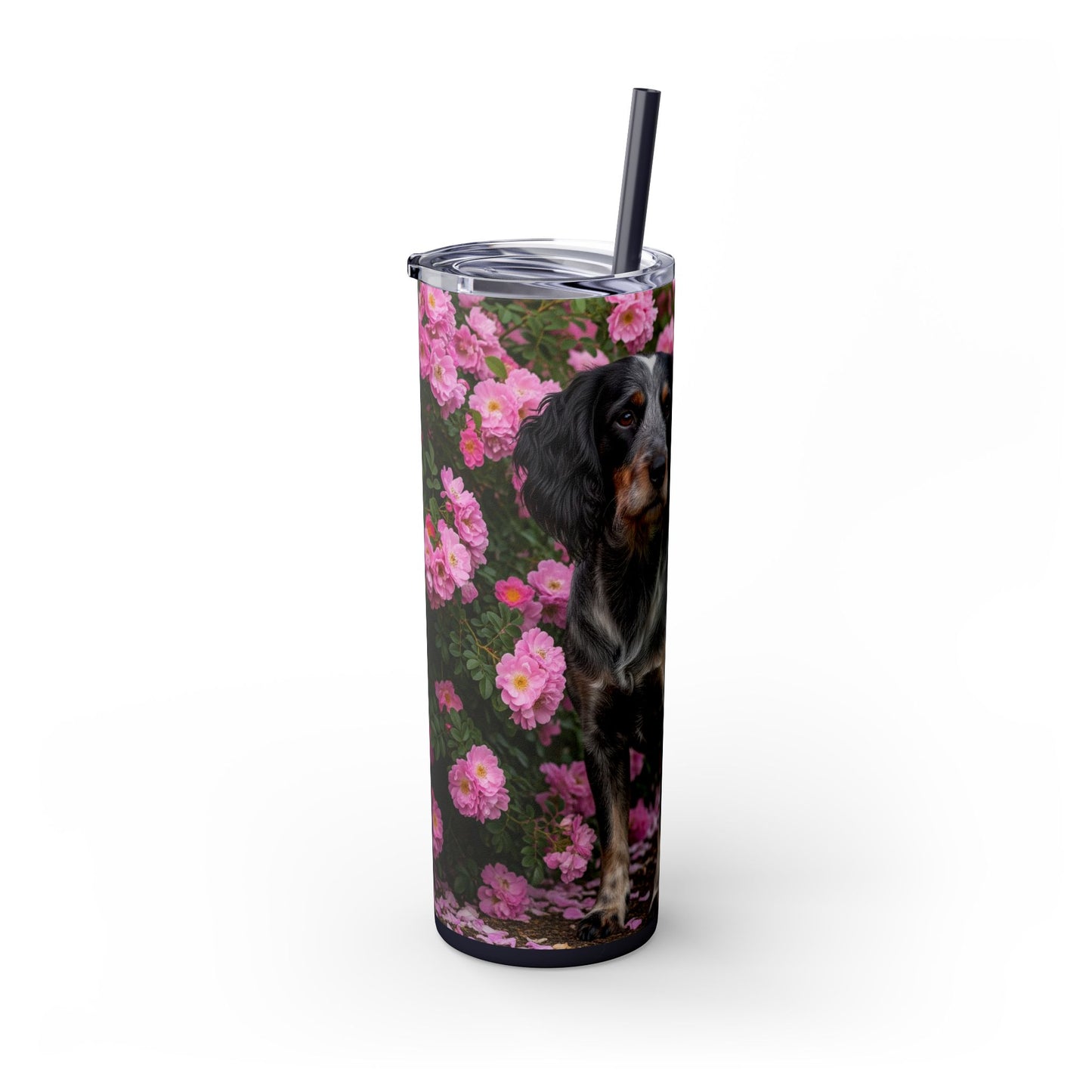 Blue Picardy Spaniel Tumbler with Straw, 20oz