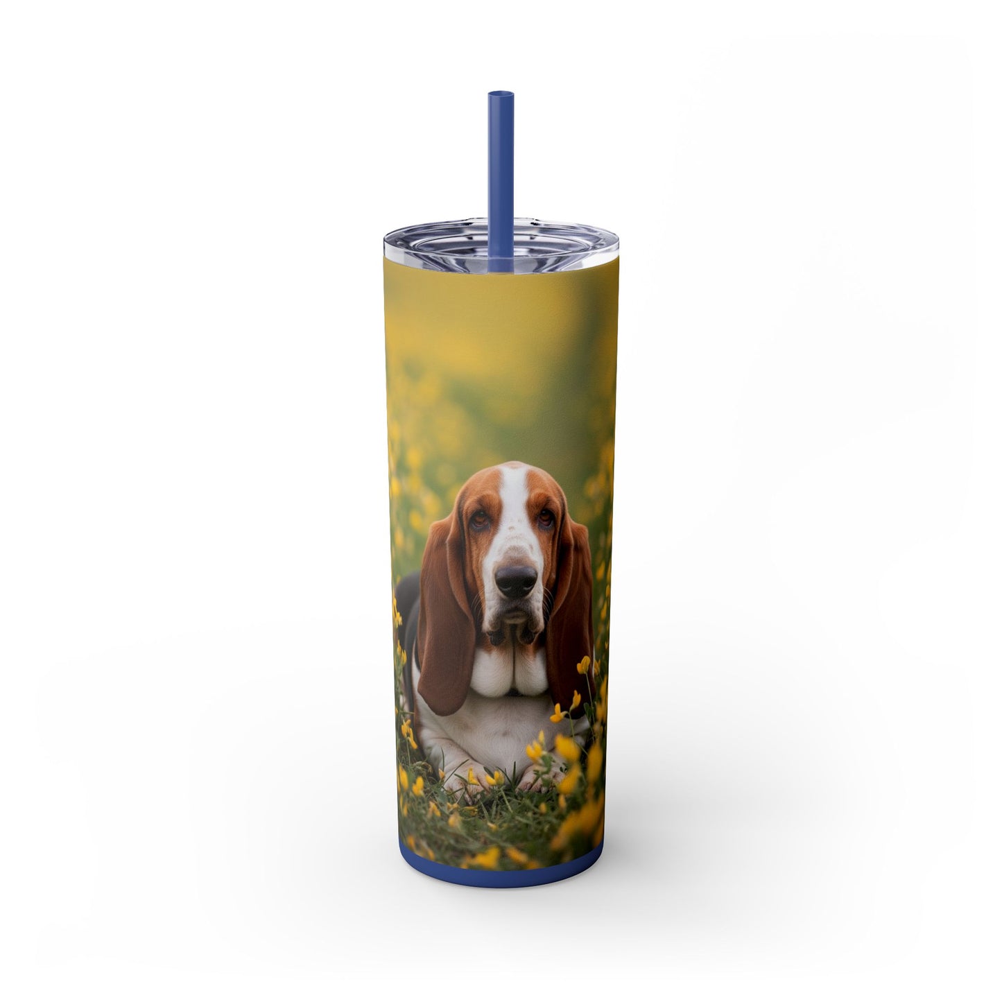 Basset Hound Tumbler with Straw, 20oz