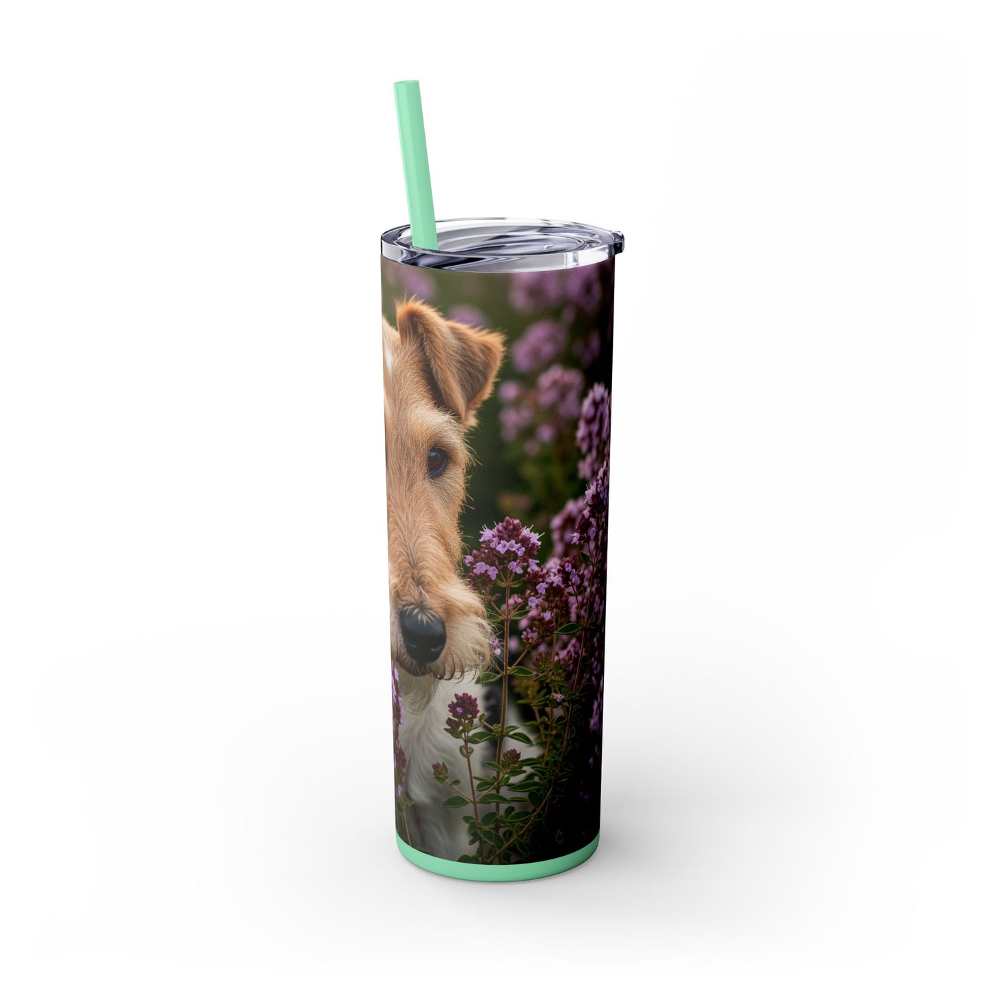 Fox Terrier Tumbler with Straw, 20oz