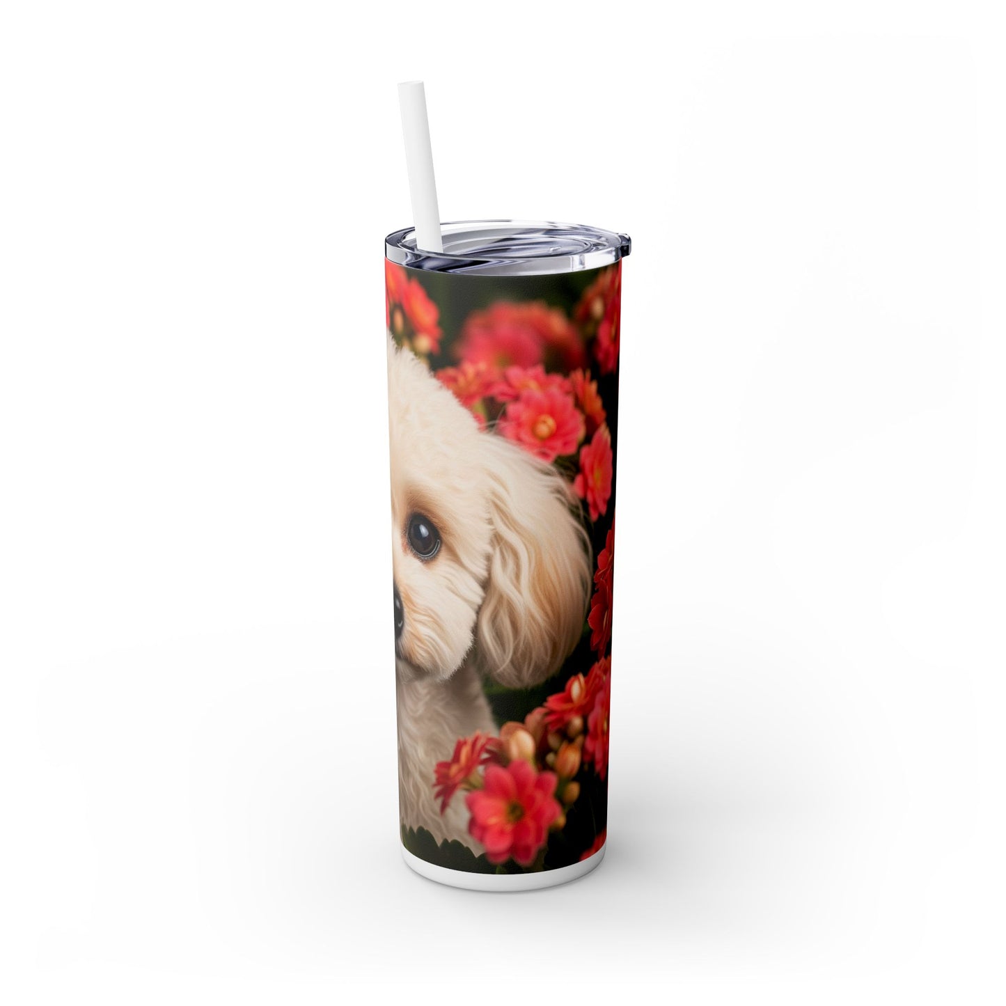 Miniature Poodle Tumbler with Straw, 20oz