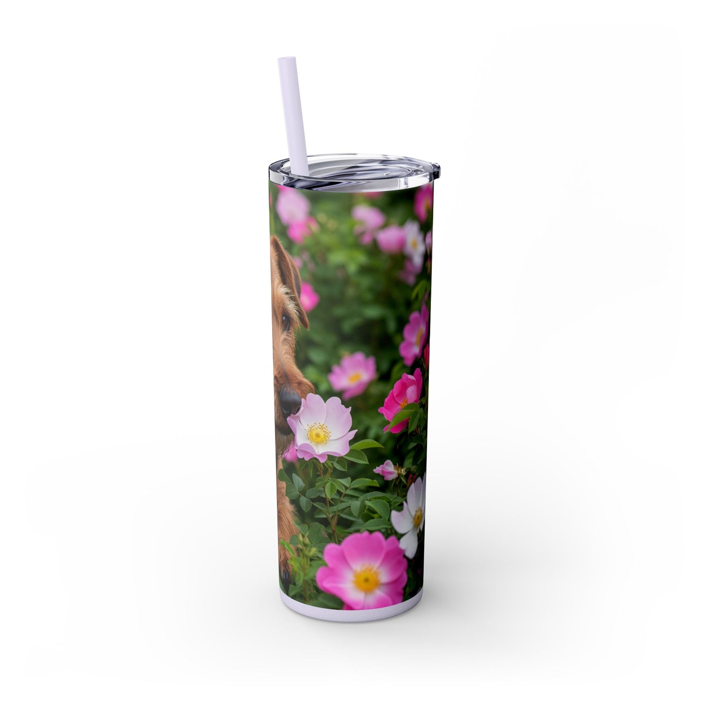 Teddy Roosevelt Terrier Tumbler with Straw, 20oz