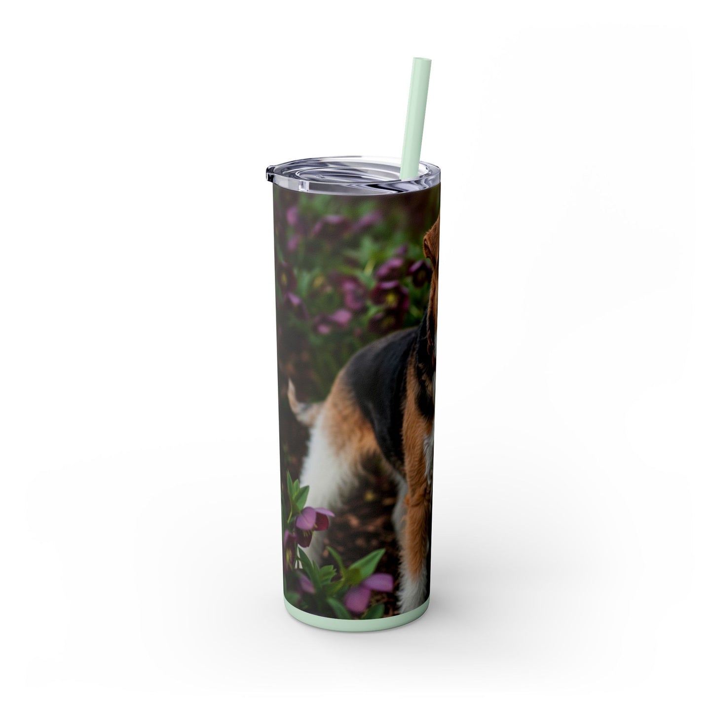 Wire Fox Terrier Skinny Tumbler with Straw, 20oz