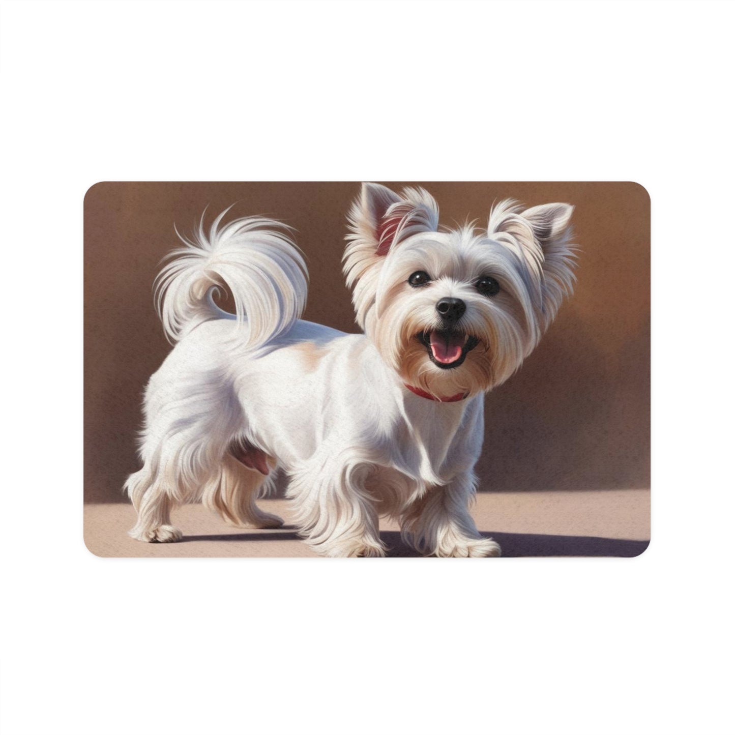 Pet Food Mat (12x18) - Maltese