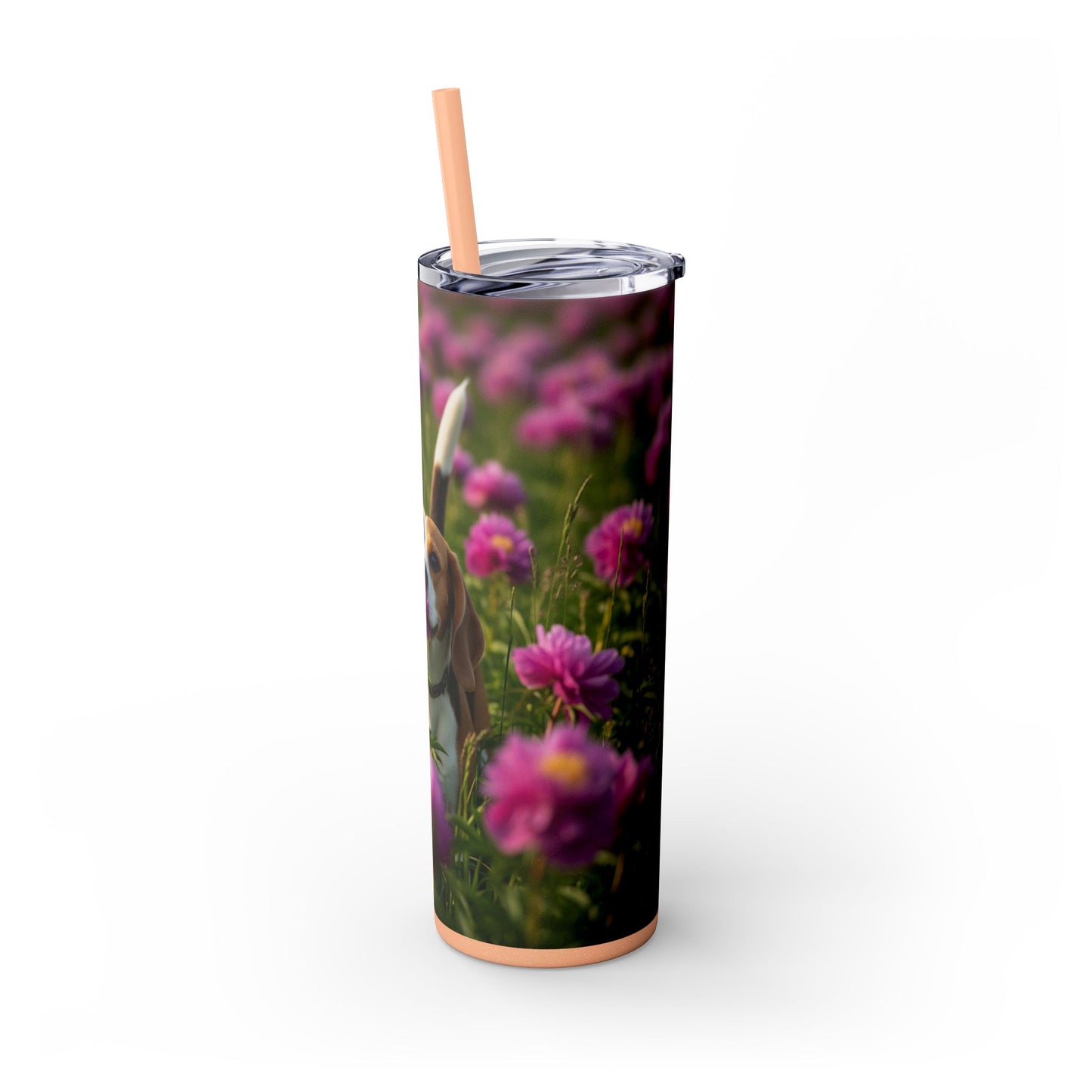 Beagle Skinny Tumbler with Straw, 20oz