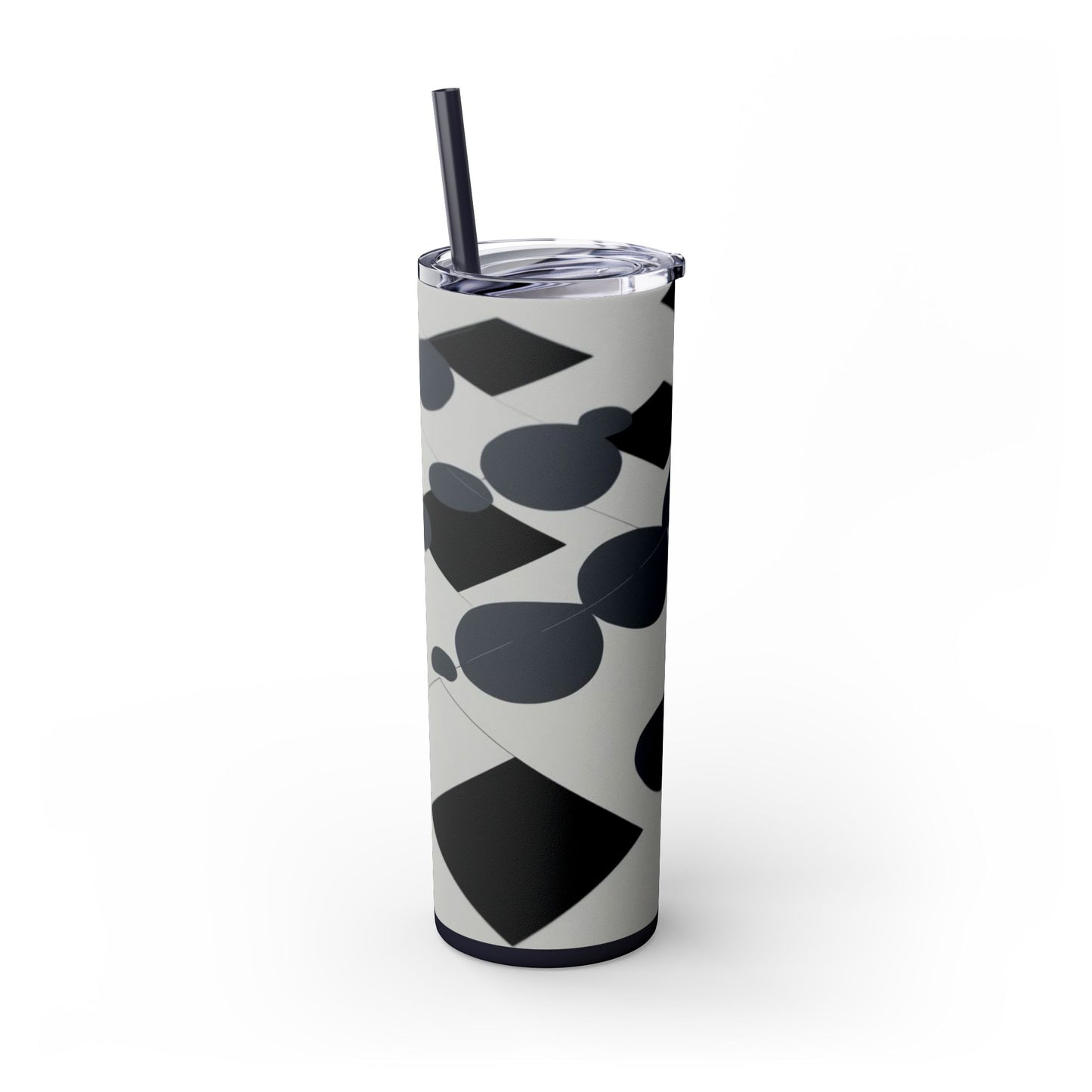 Optical Illusion Skinny Tumbler with Straw, 20oz