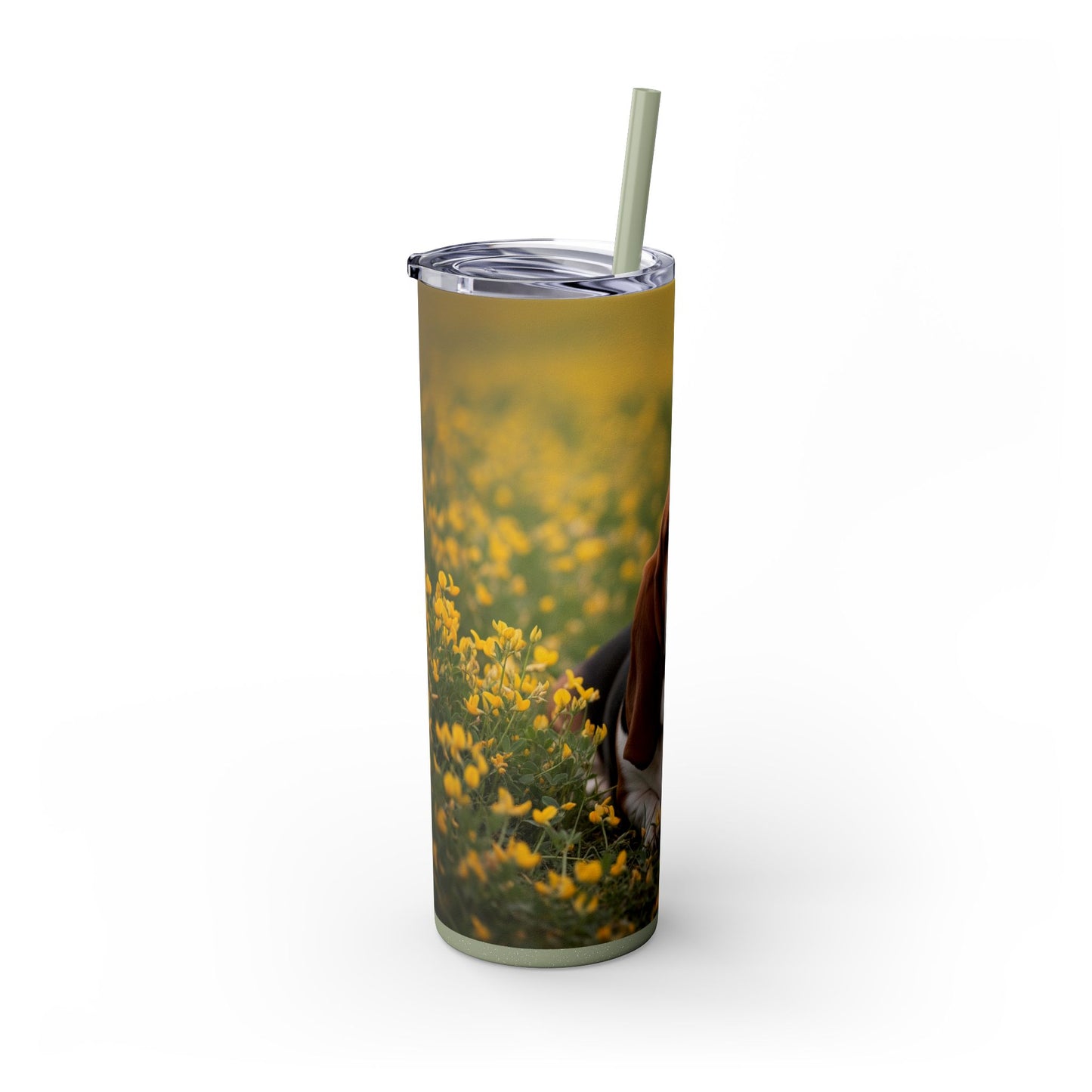 Basset Hound Tumbler with Straw, 20oz
