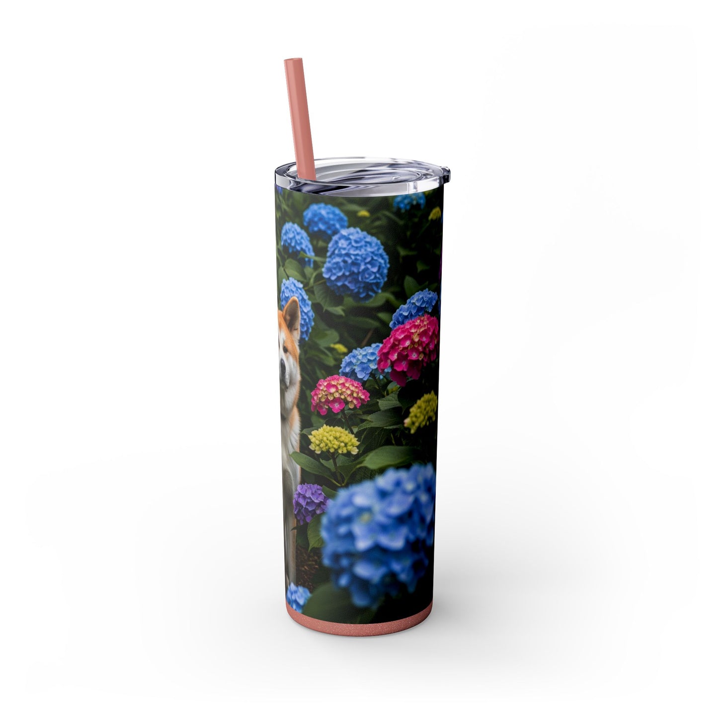 Akita Skinny Tumbler with Straw, 20oz