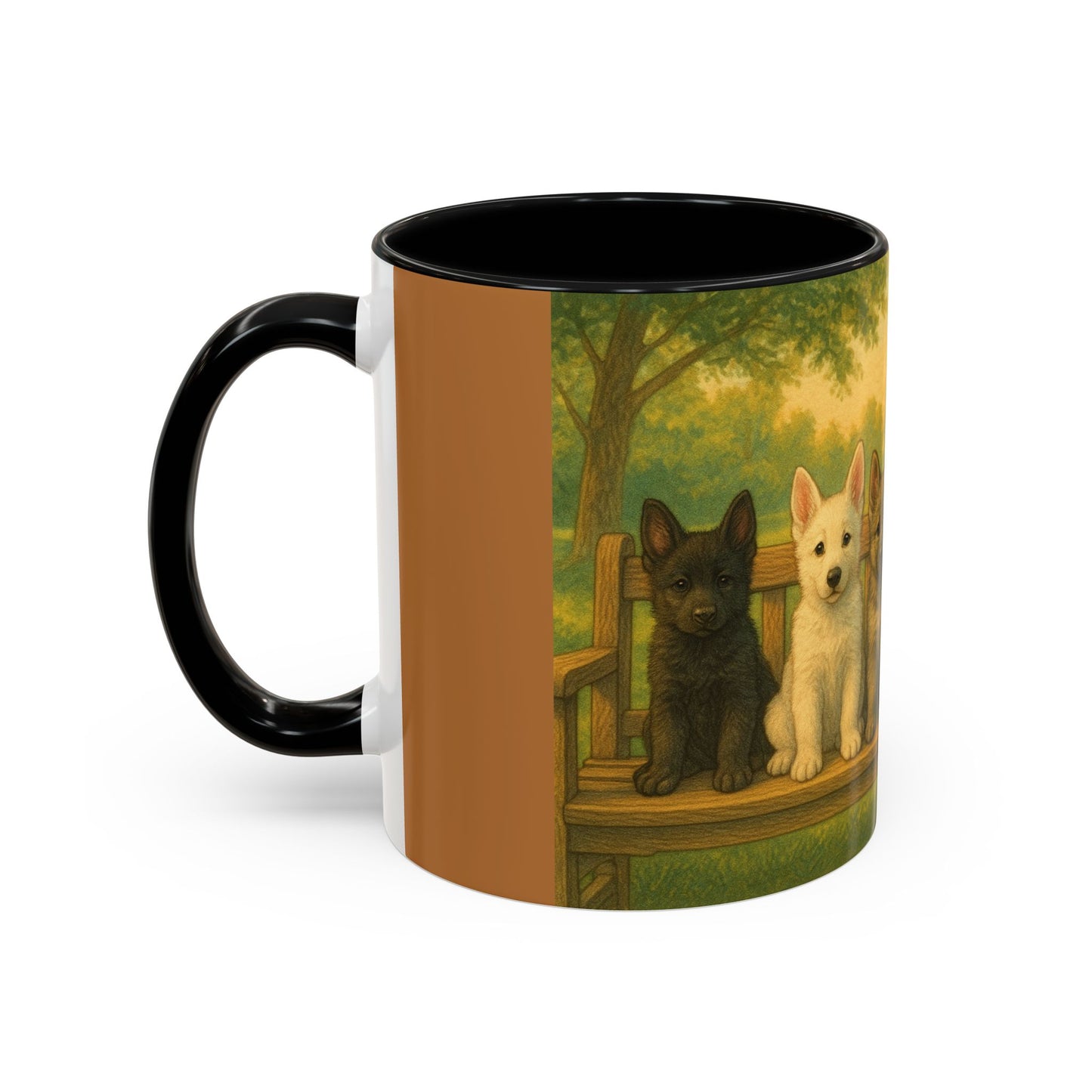 German Shepherd puppies Accent Coffee Mug - Perfect Gift for Dog Lovers