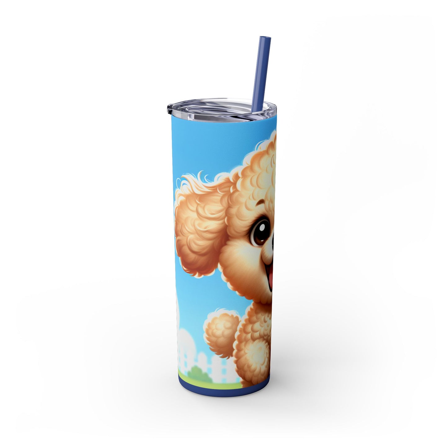 Miniature Poodle Tumbler with Straw, 20oz