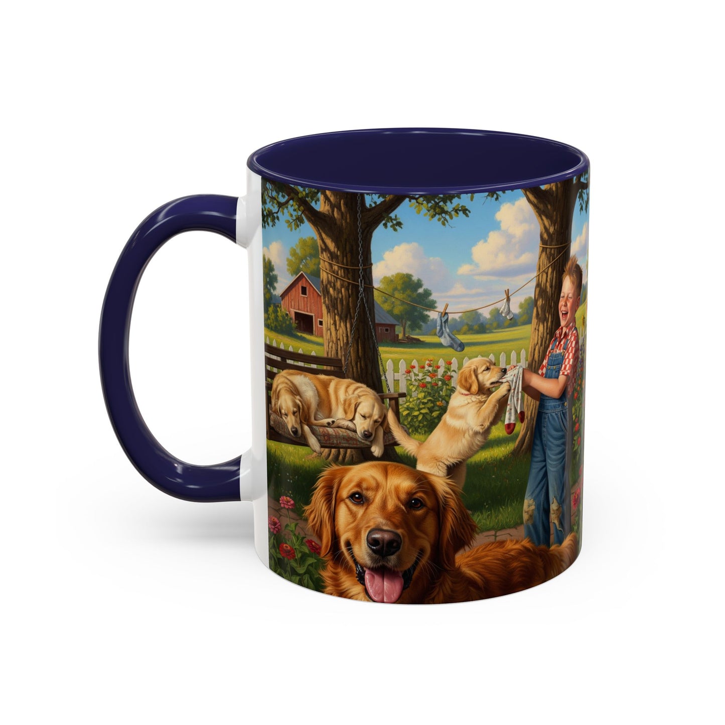 Golden Retriever Accent Coffee Mug - Perfect Gift for Dog Lovers