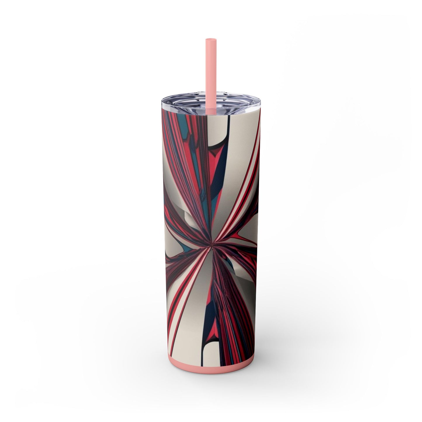 Optical Illusion Skinny Tumbler with Straw, 20oz