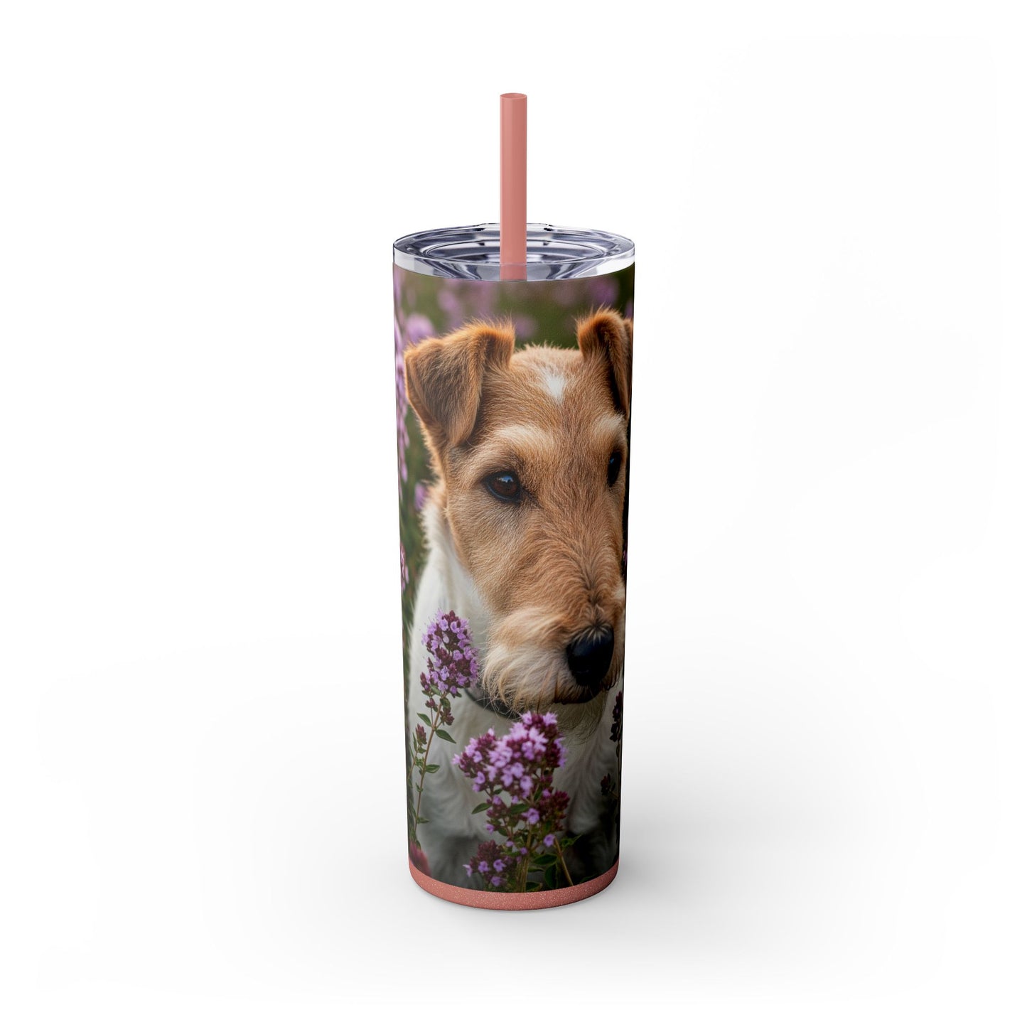 Fox Terrier Tumbler with Straw, 20oz