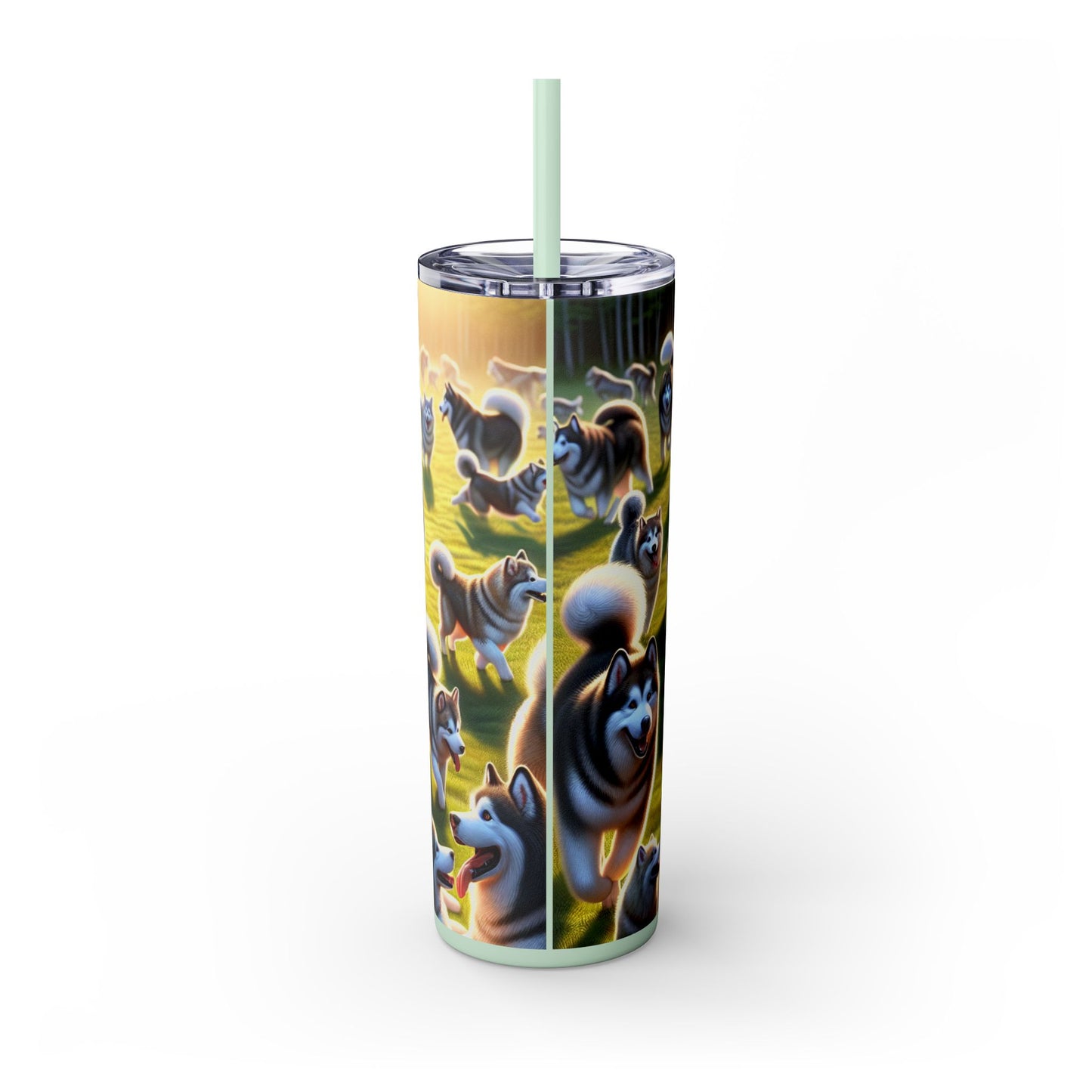 Alaskan Malamute Tumbler with Straw, 20oz