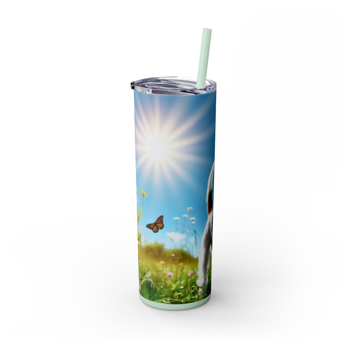 Fox Terrier Tumbler with Straw, 20oz