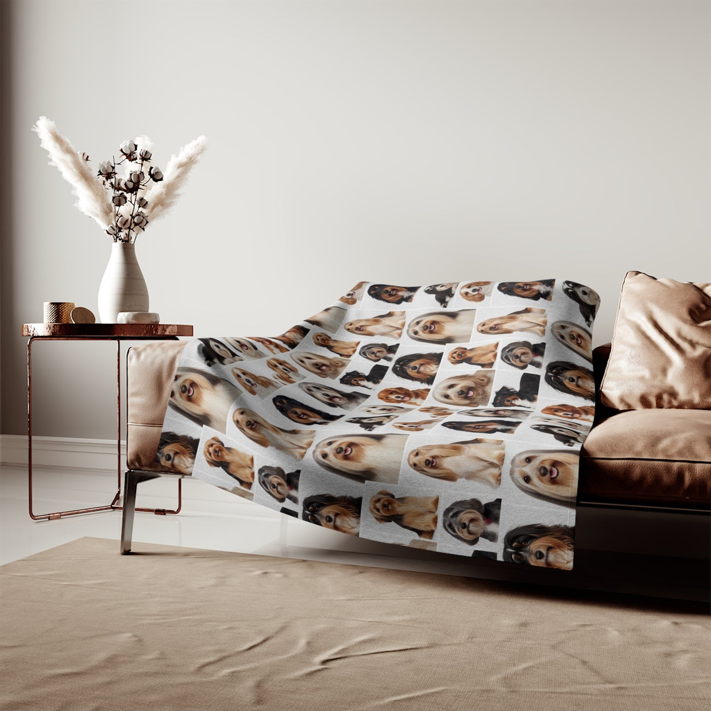 Longhaired Dogs Sweatshirt Blanket