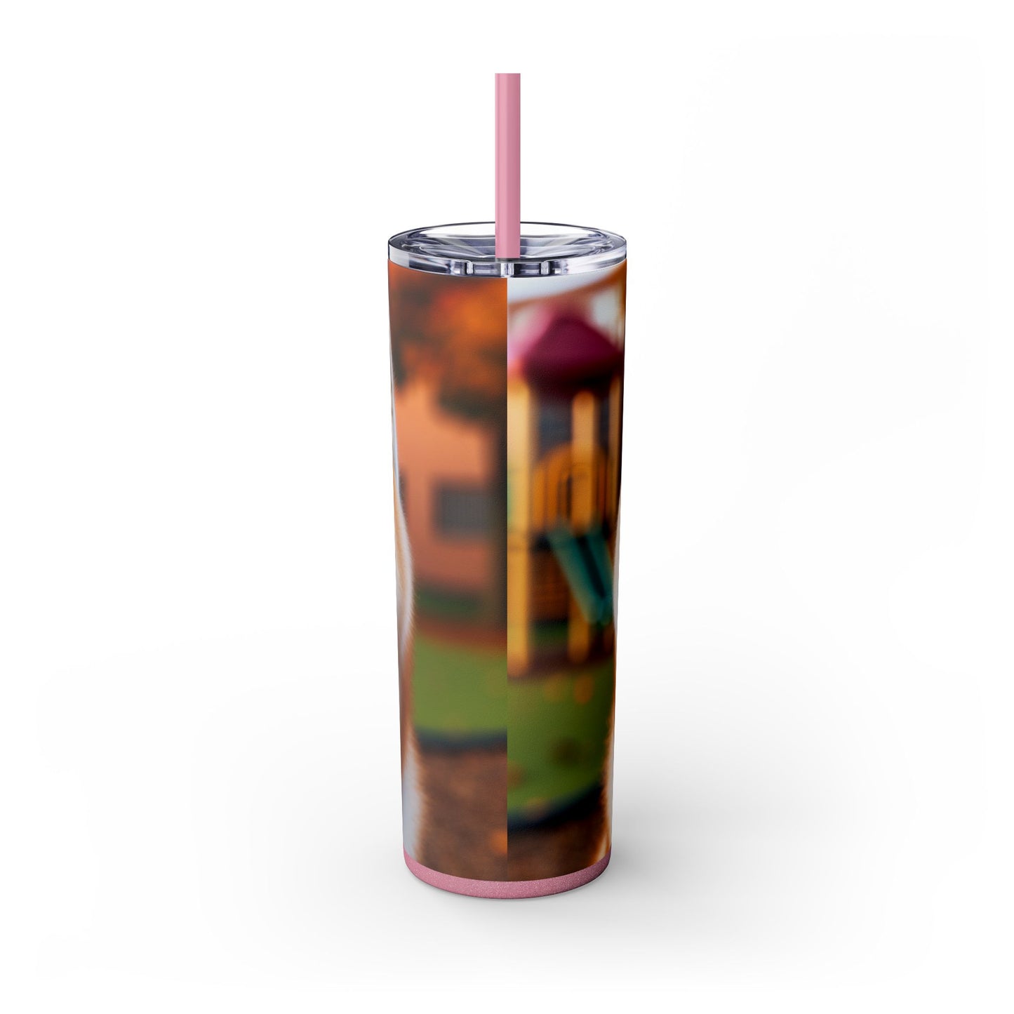 Japanese Akitainu Tumbler with Straw, 20oz