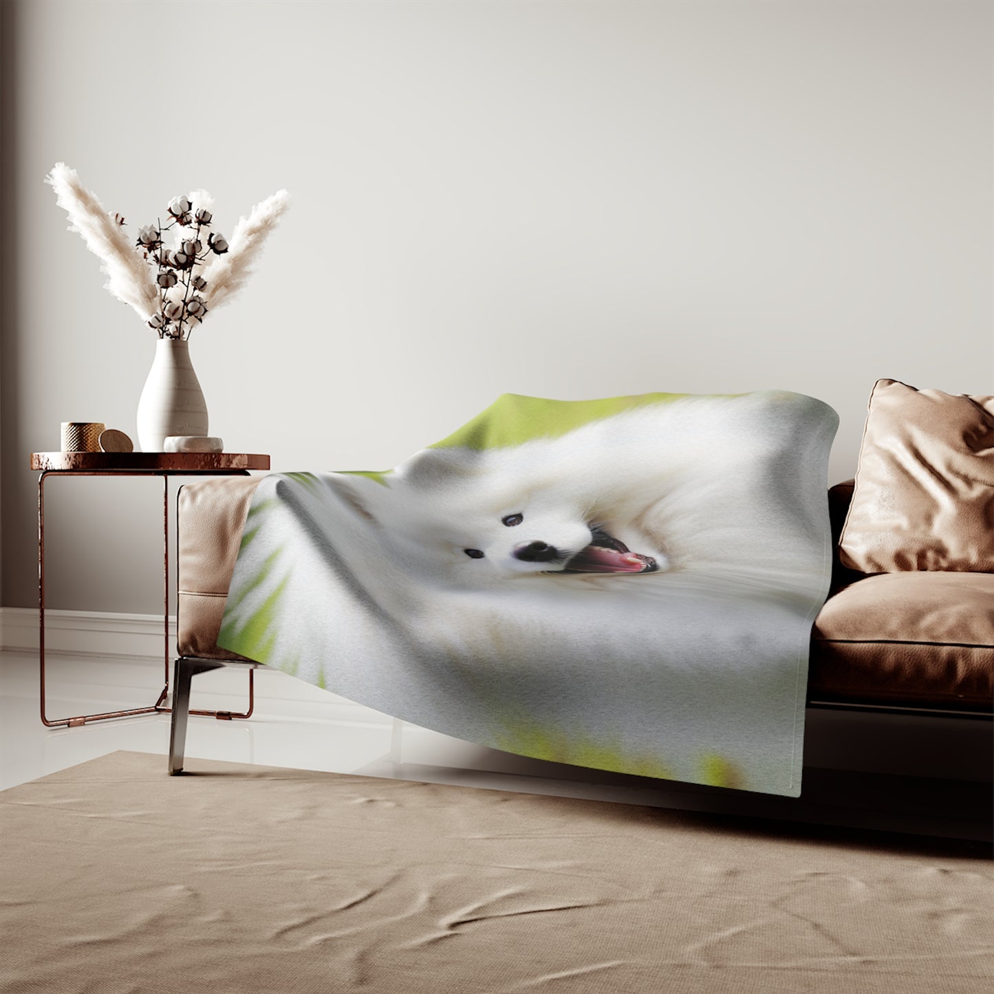 Samoyed Sweatshirt Blanket