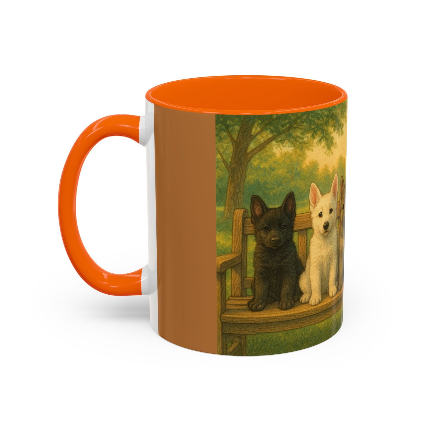 German Shepherd puppies Accent Coffee Mug - Perfect Gift for Dog Lovers