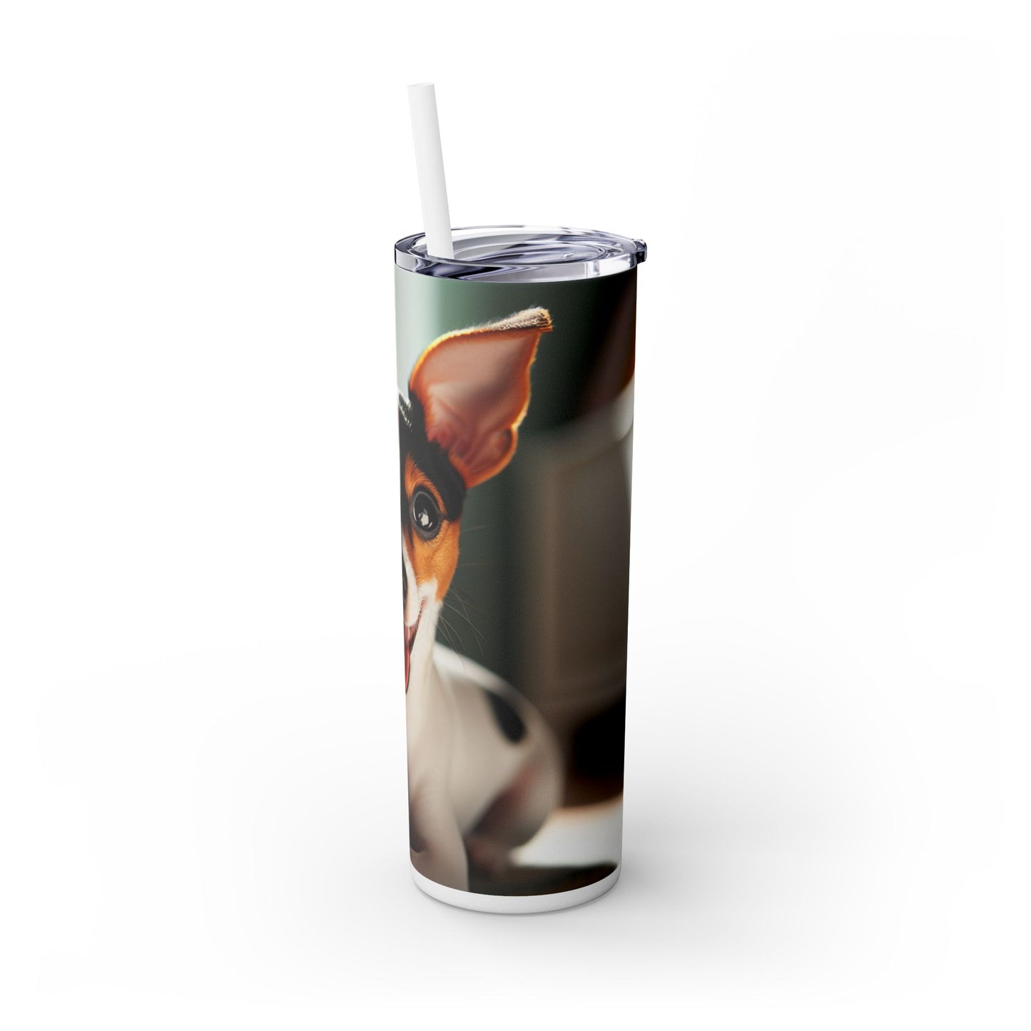 Toy Fox Terrier Tumbler with Straw, 20oz