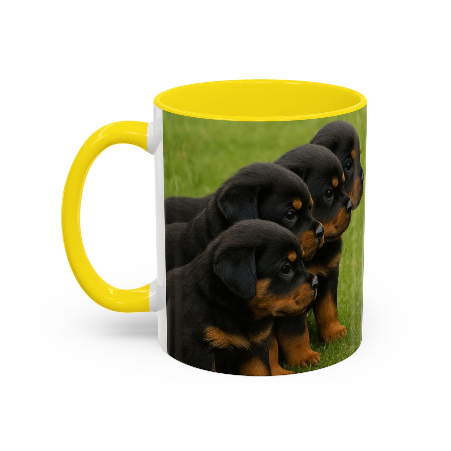 Rottweiler puppies Accent Coffee Mug - Perfect Gift for Dog Lovers