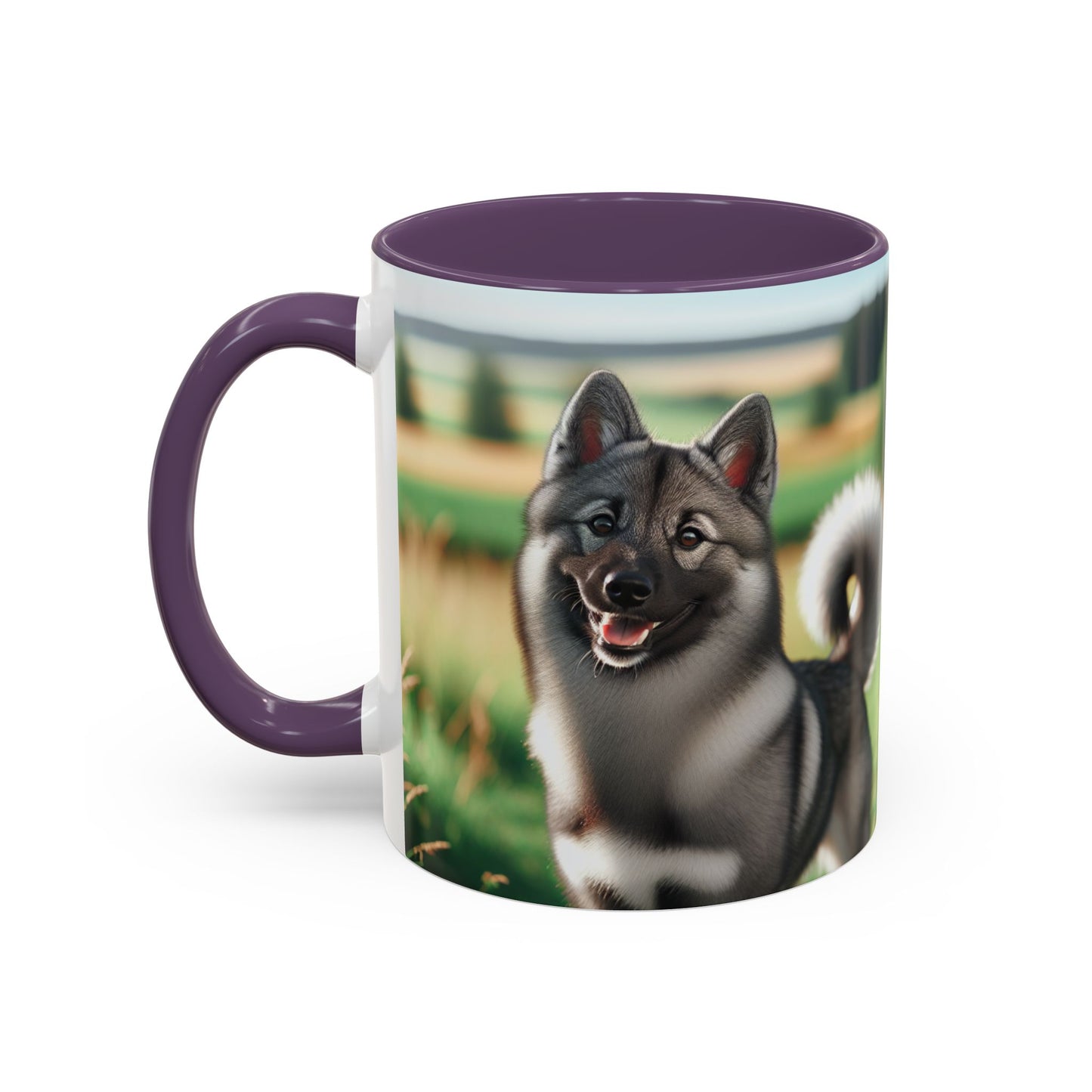 Norwegian Elkhound Accent Coffee Mug - Perfect Gift for Dog Lovers