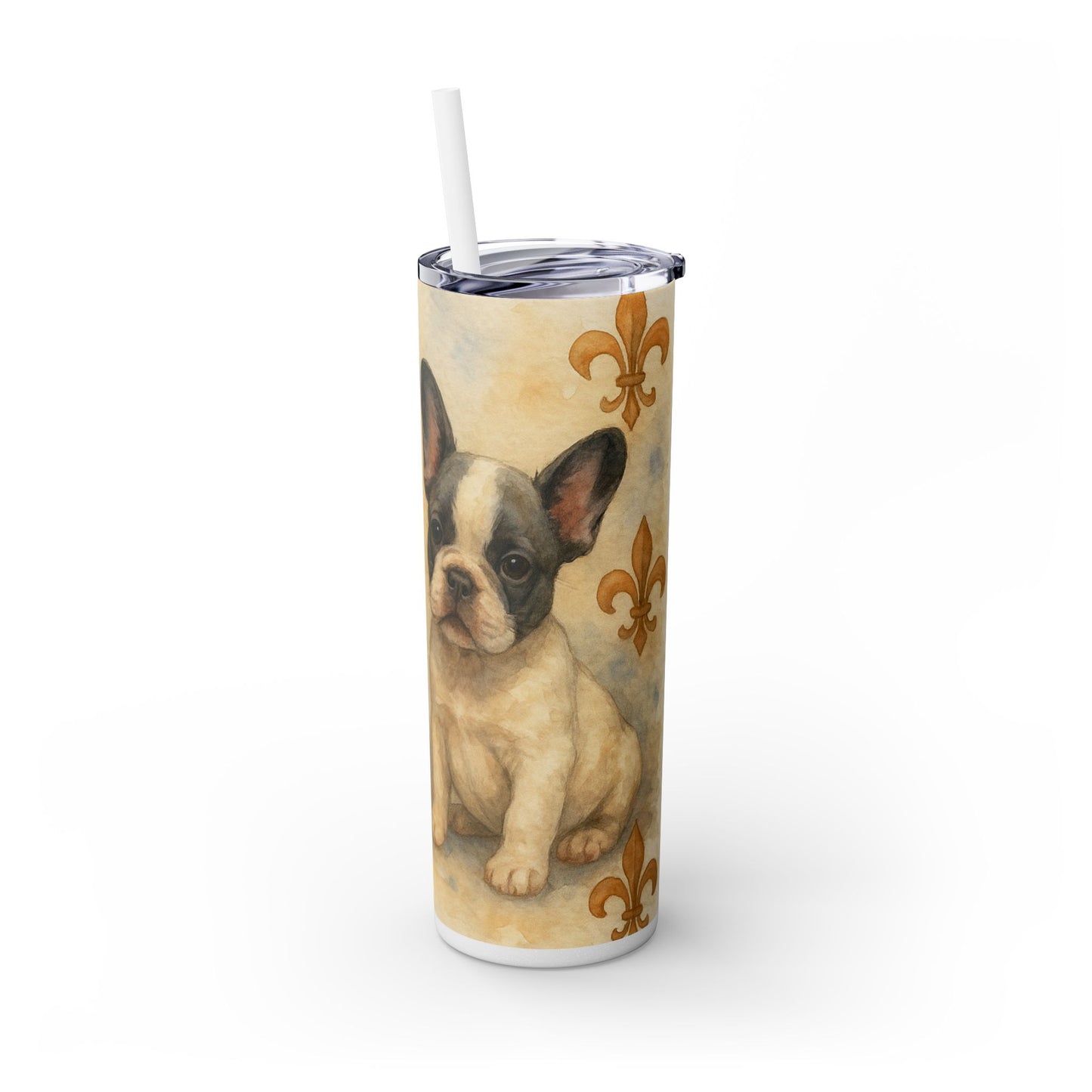French Bulldog puppies Tumbler with Straw, 20oz