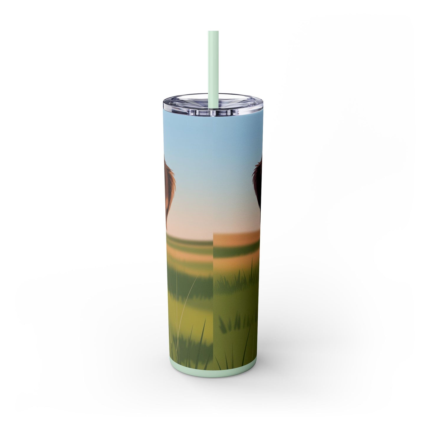 Telomian Skinny Tumbler with Straw, 20oz