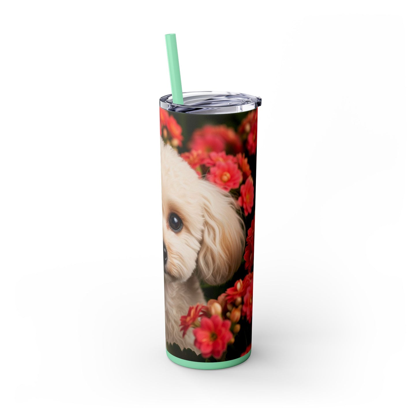 Miniature Poodle Tumbler with Straw, 20oz