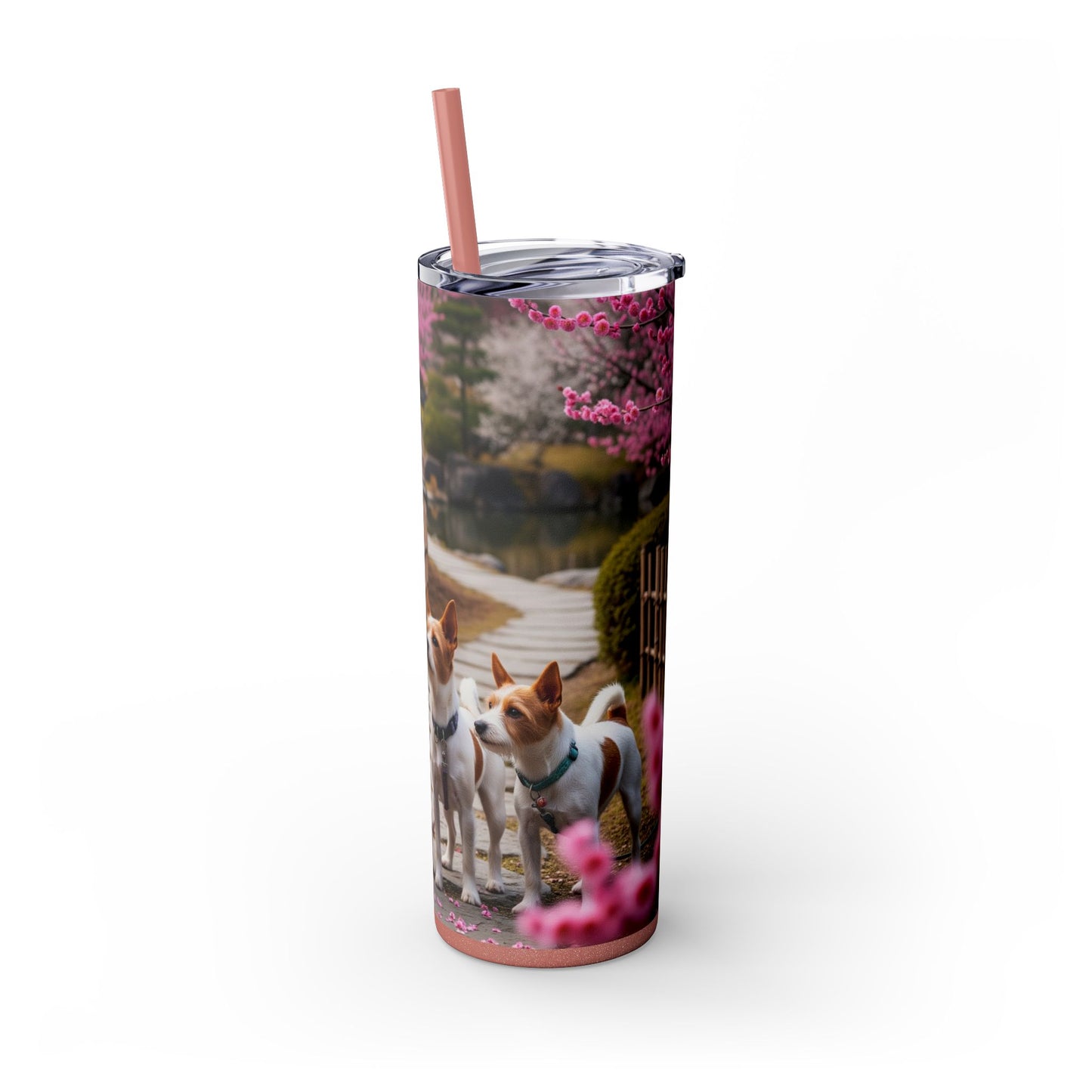 Japanese Terrier Tumbler with Straw, 20oz