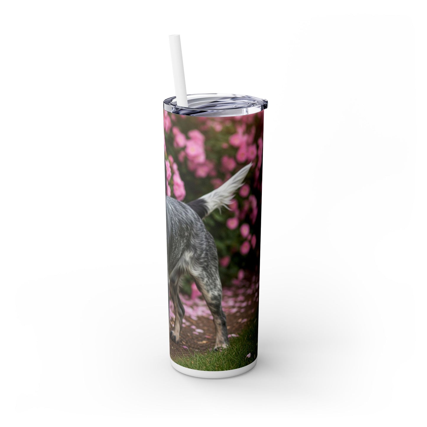 Blue Picardy Spaniel Tumbler with Straw, 20oz