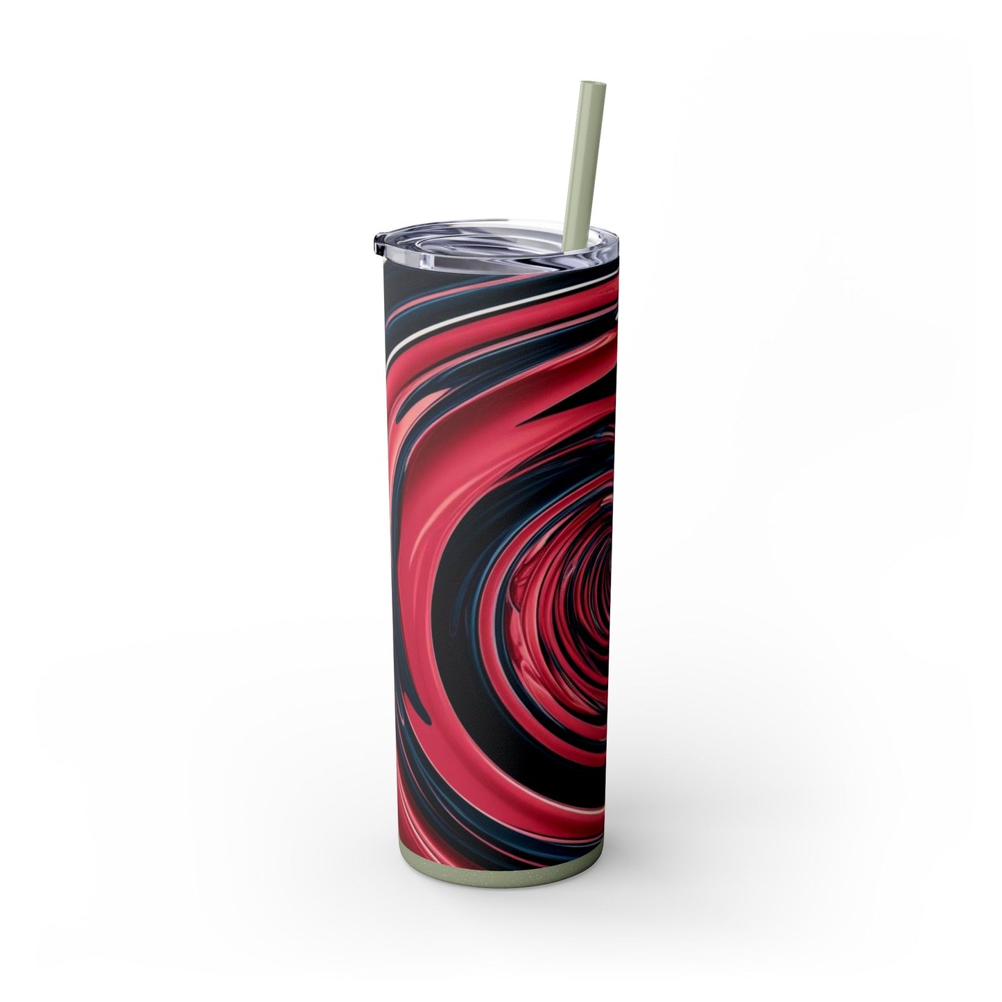 Optical Illusion Skinny Tumbler with Straw, 20oz