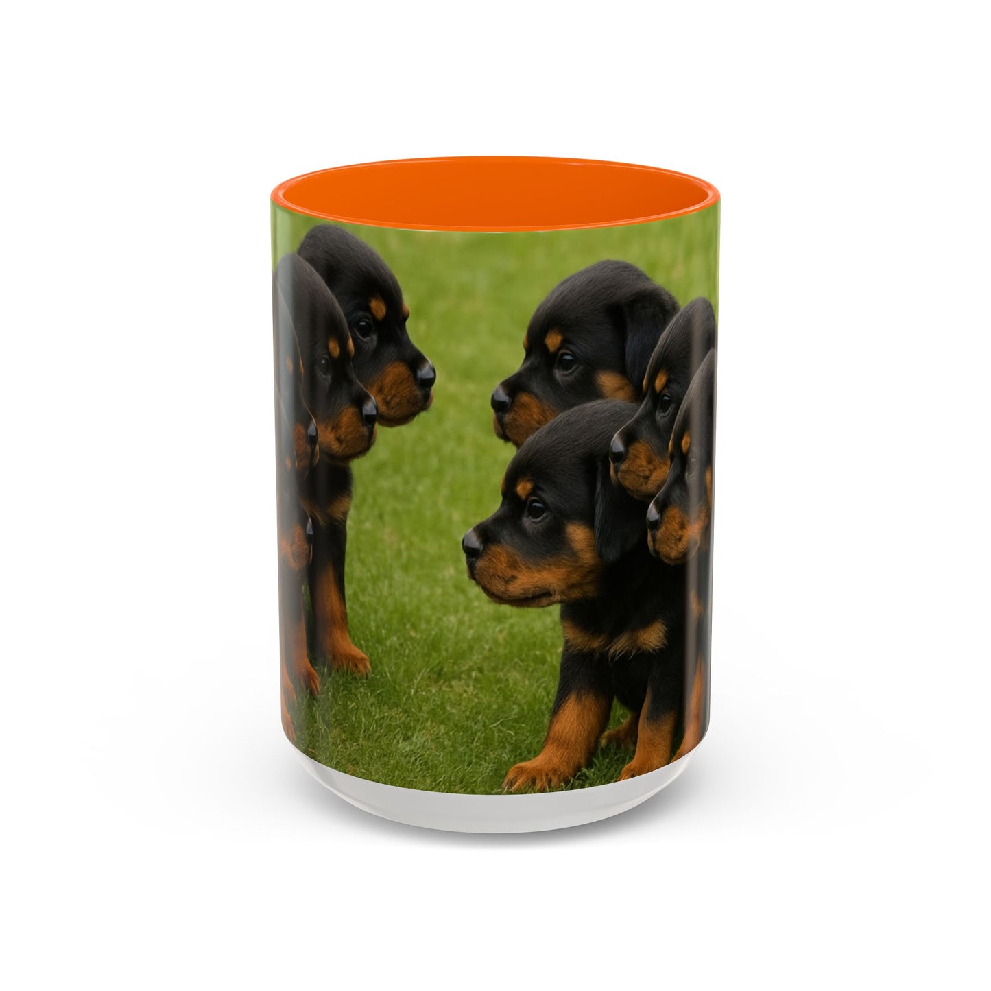 Rottweiler puppies Accent Coffee Mug - Perfect Gift for Dog Lovers