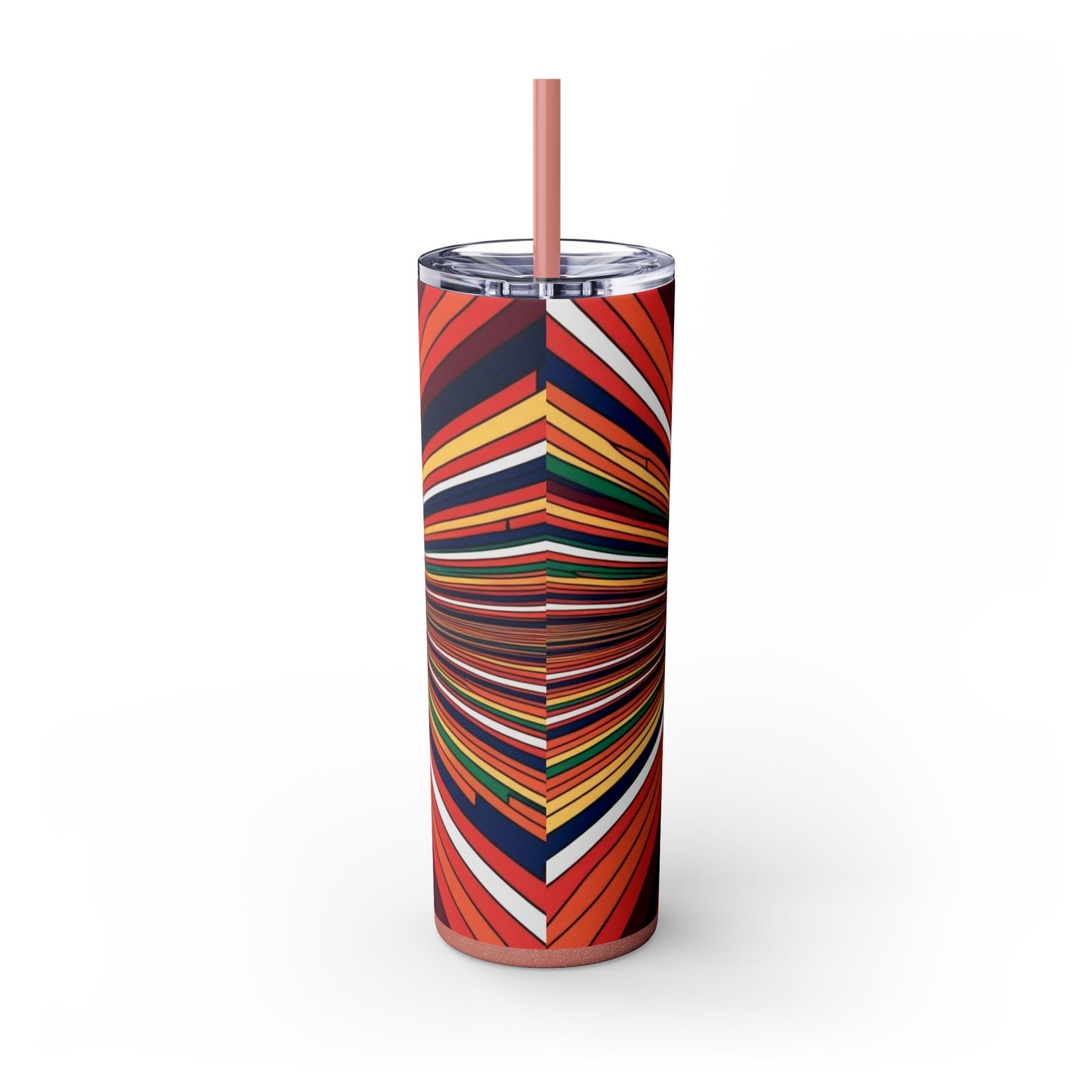 Optical Illusion Skinny Tumbler with Straw, 20oz